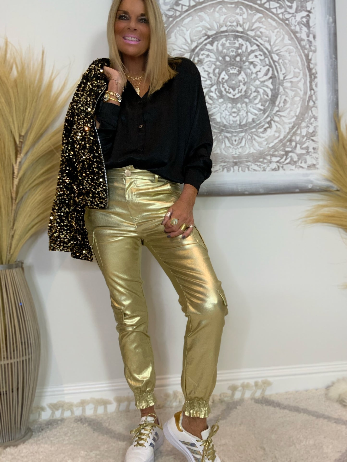 Gold Combat Joggers