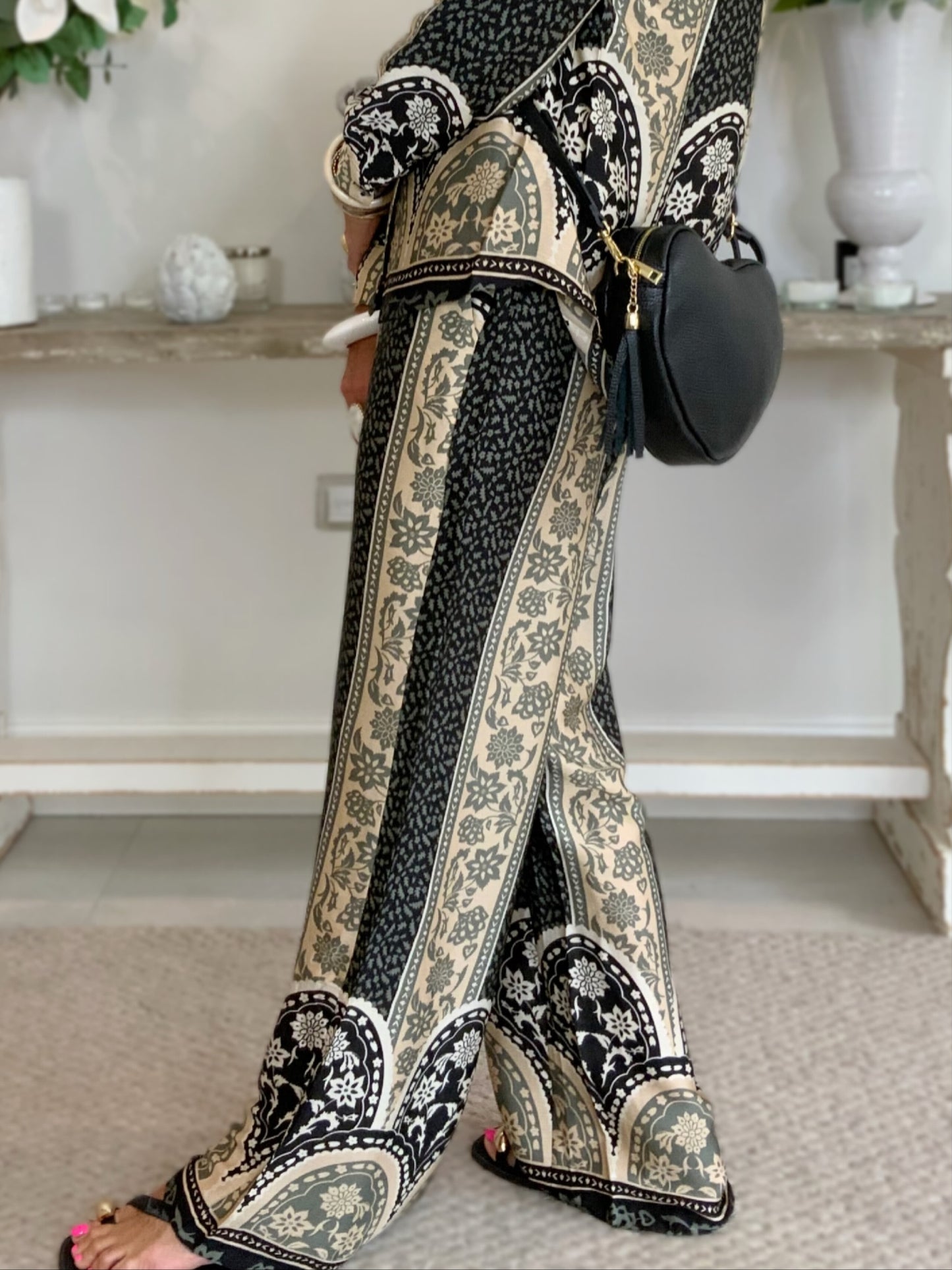 Issy Wide-Leg Print Trouser