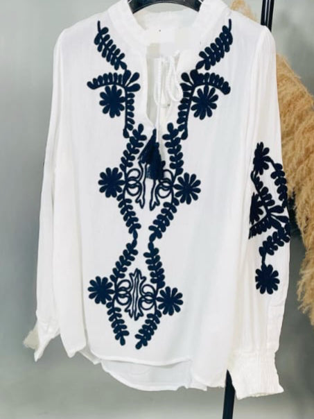 Hester Print Tie Top