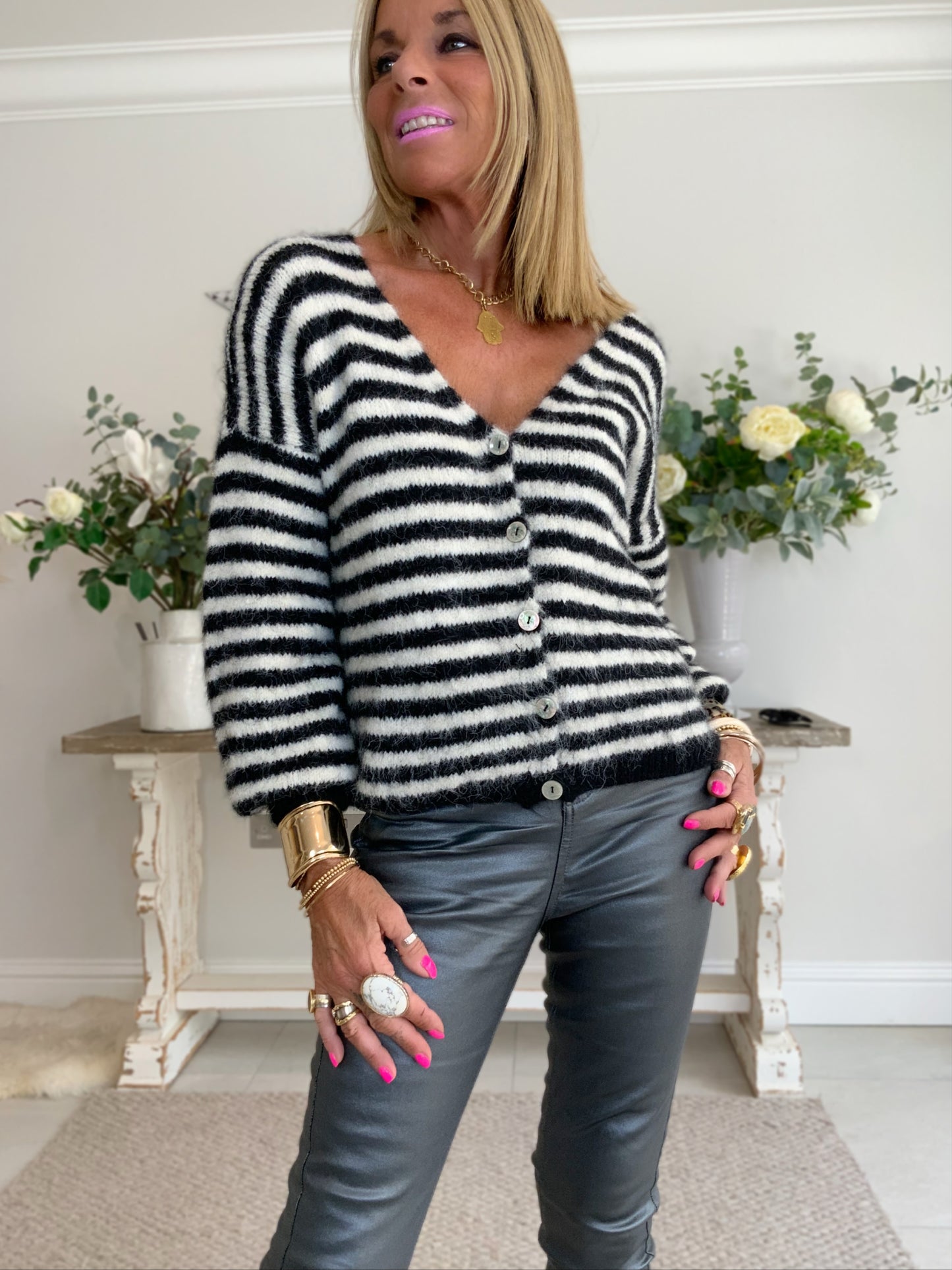 Polly Stripe Cardigan