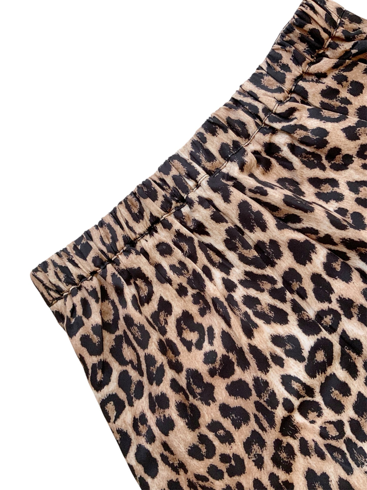 Leopard Print Flare Trousers