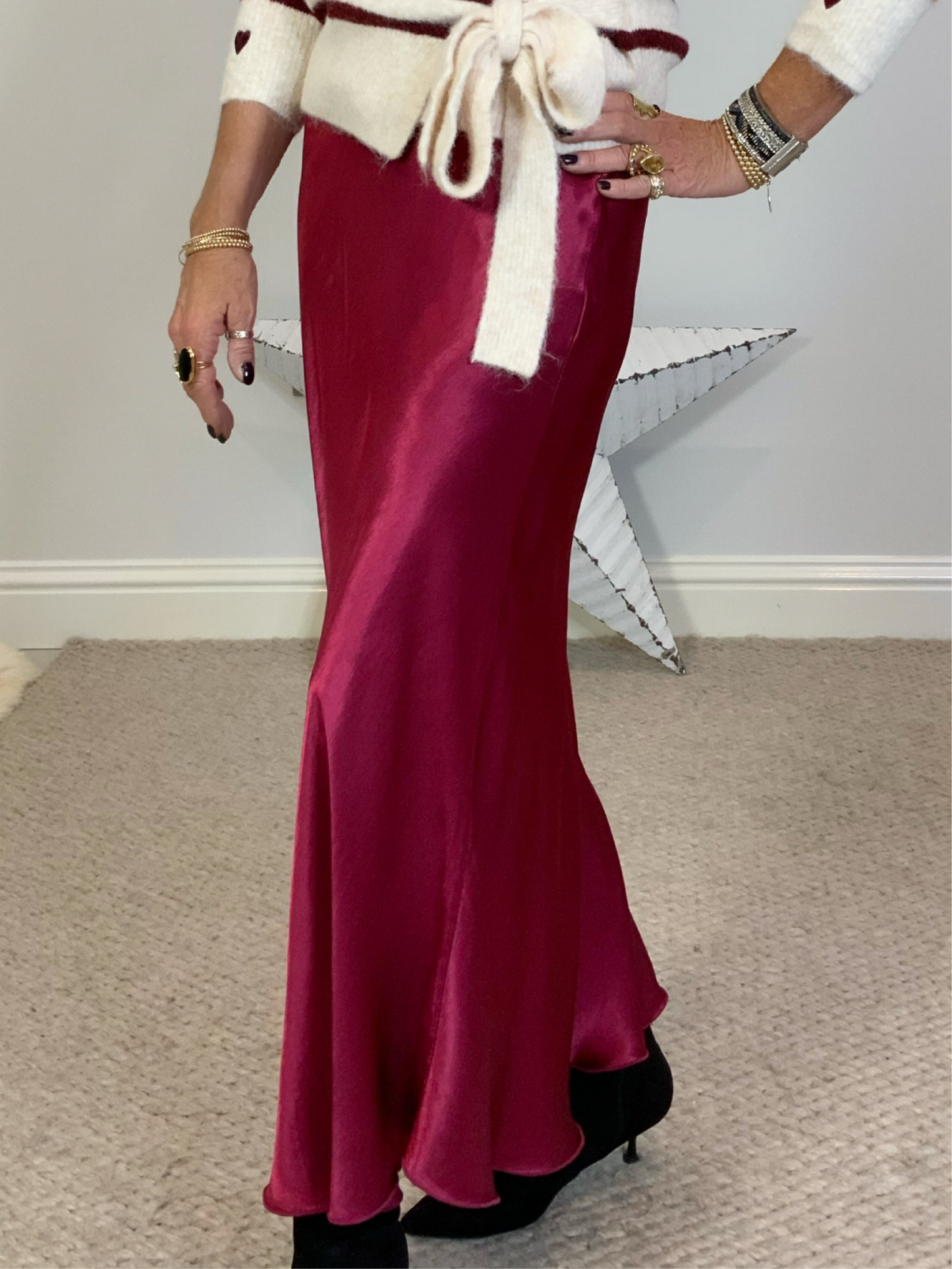 Olivia Satin Slip Skirt