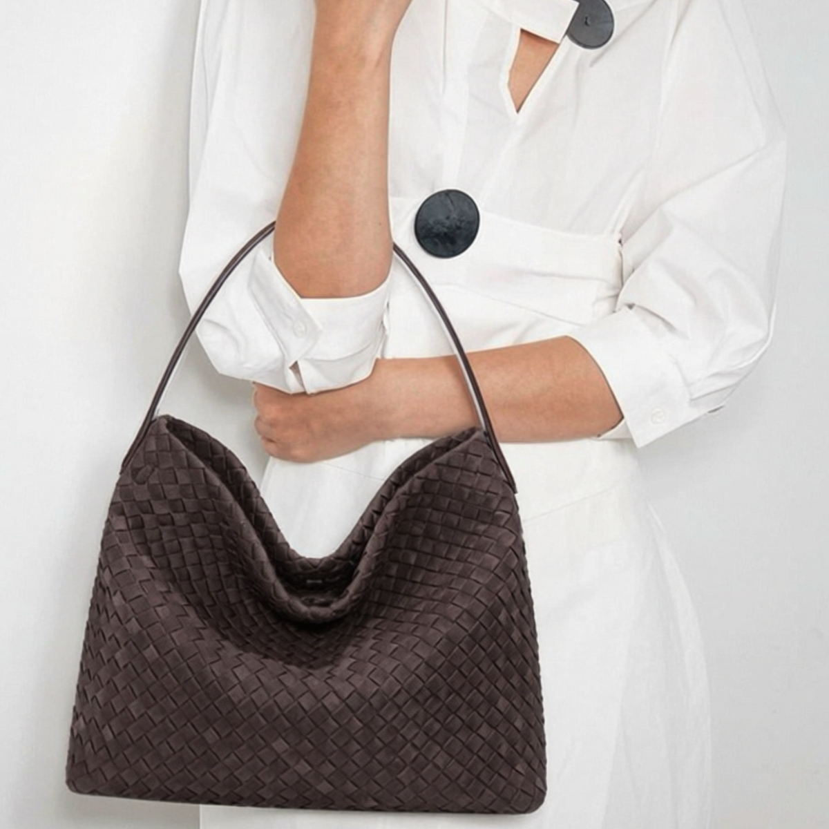 Woven Slouchy Shoulder Bag