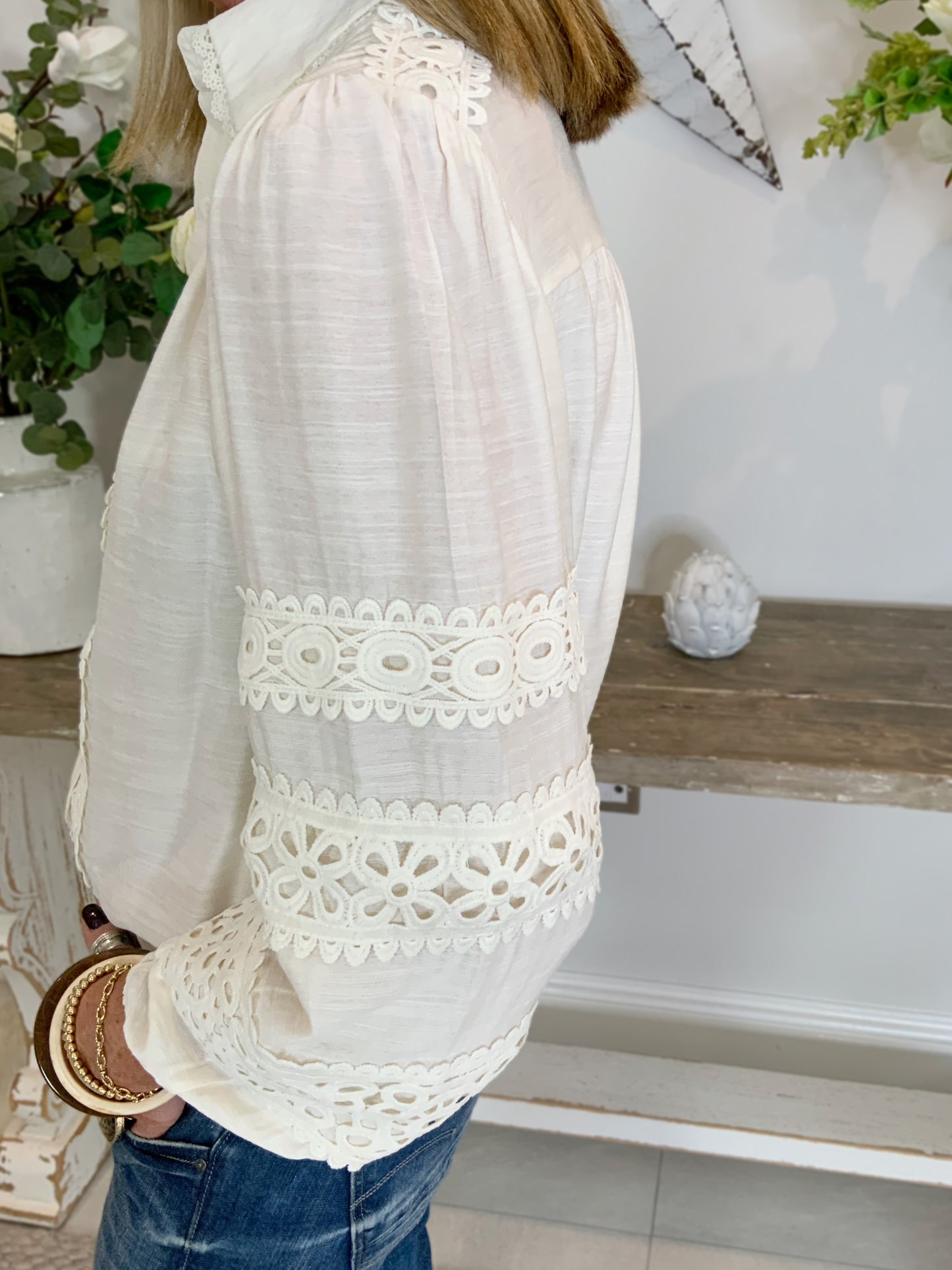 Gigi Lace Panel Blouse