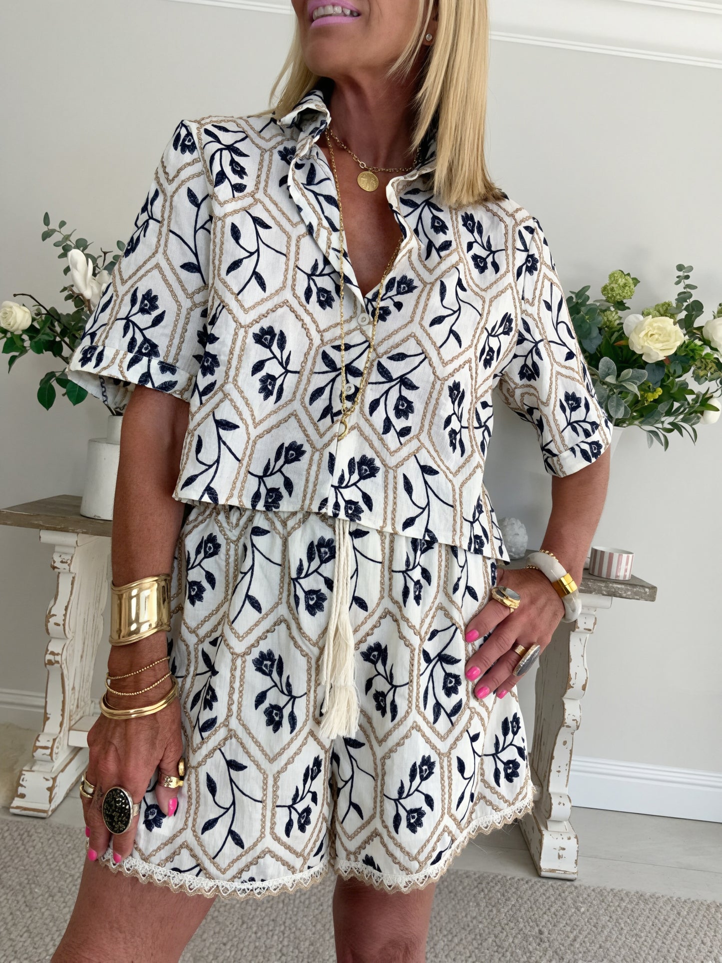Biza Embroidered Top