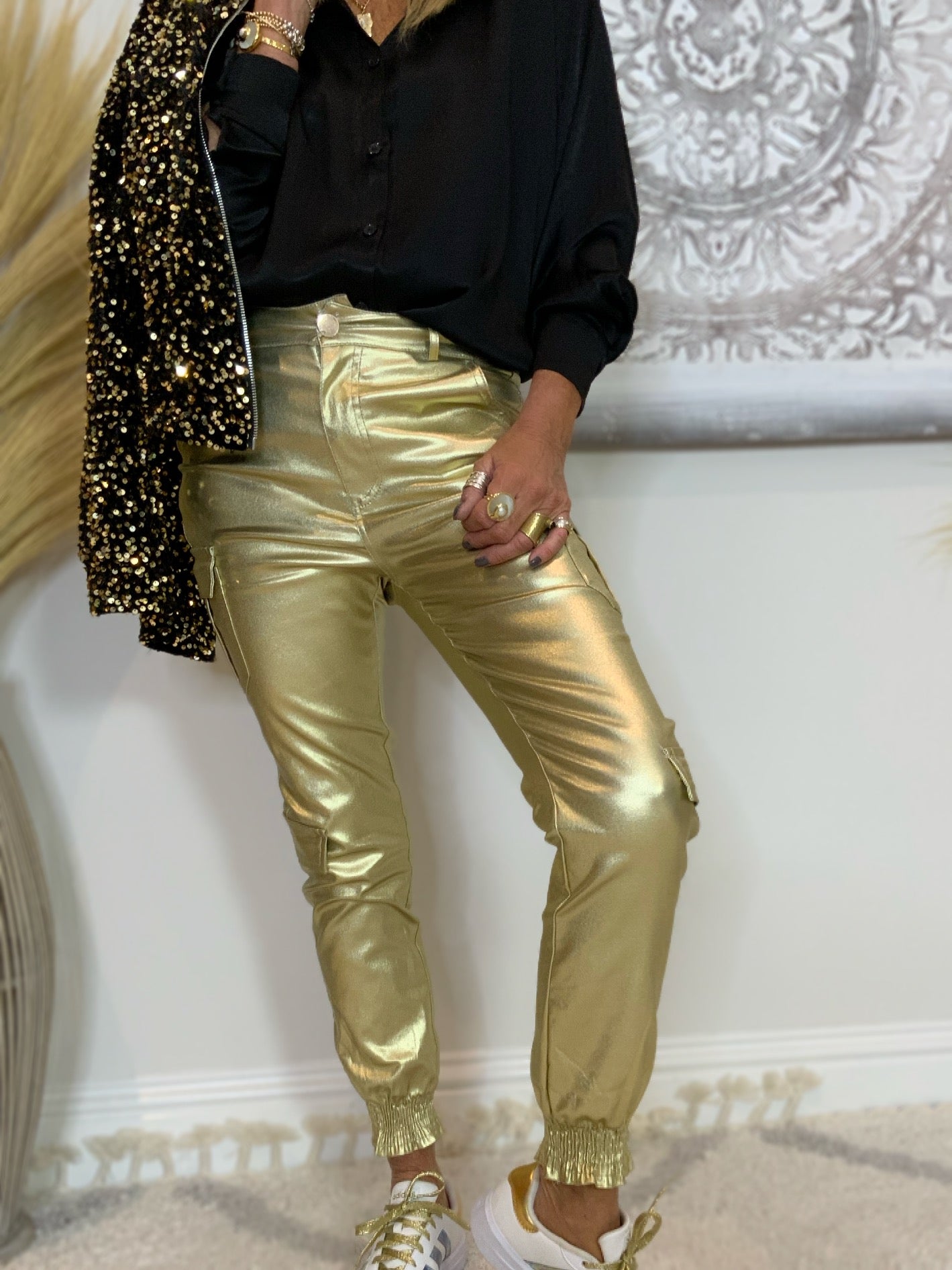 Gold Combat Joggers