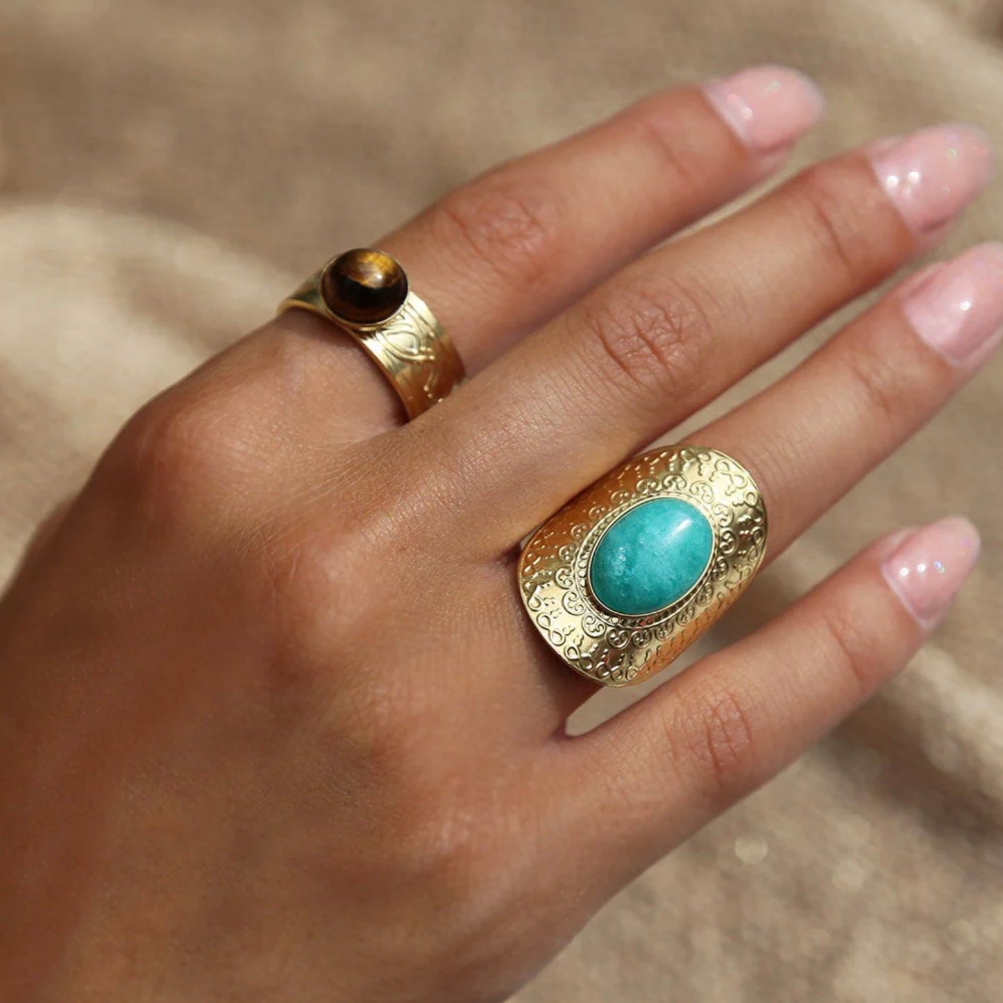 Boho Amazonite Ring