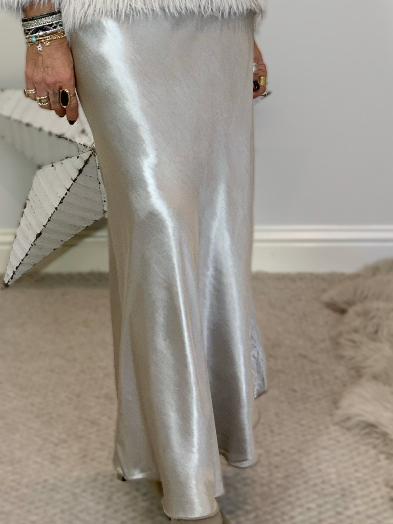 Olivia Satin Slip Skirt