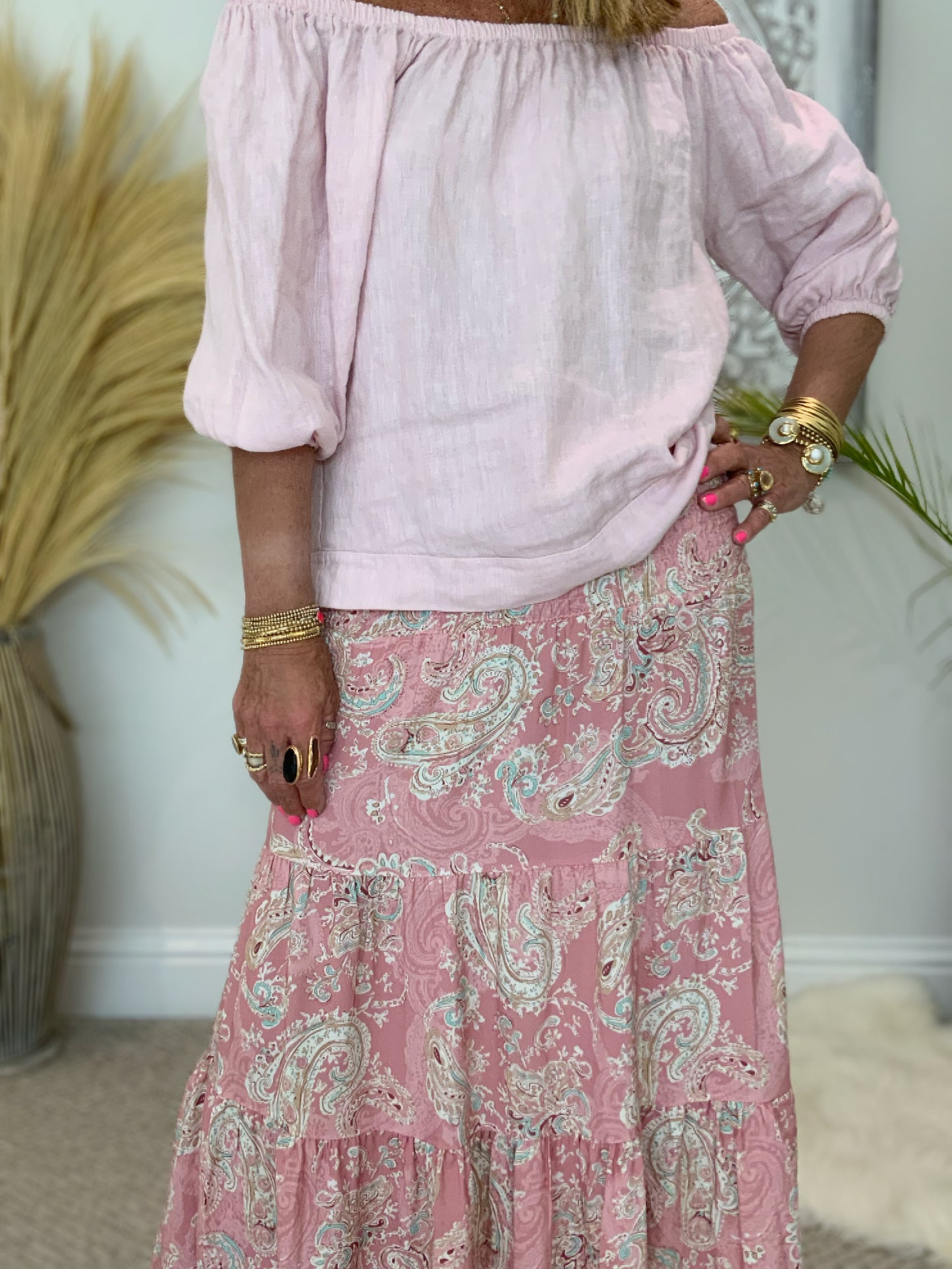 Priscilla Paisley Print Maxi Skirt