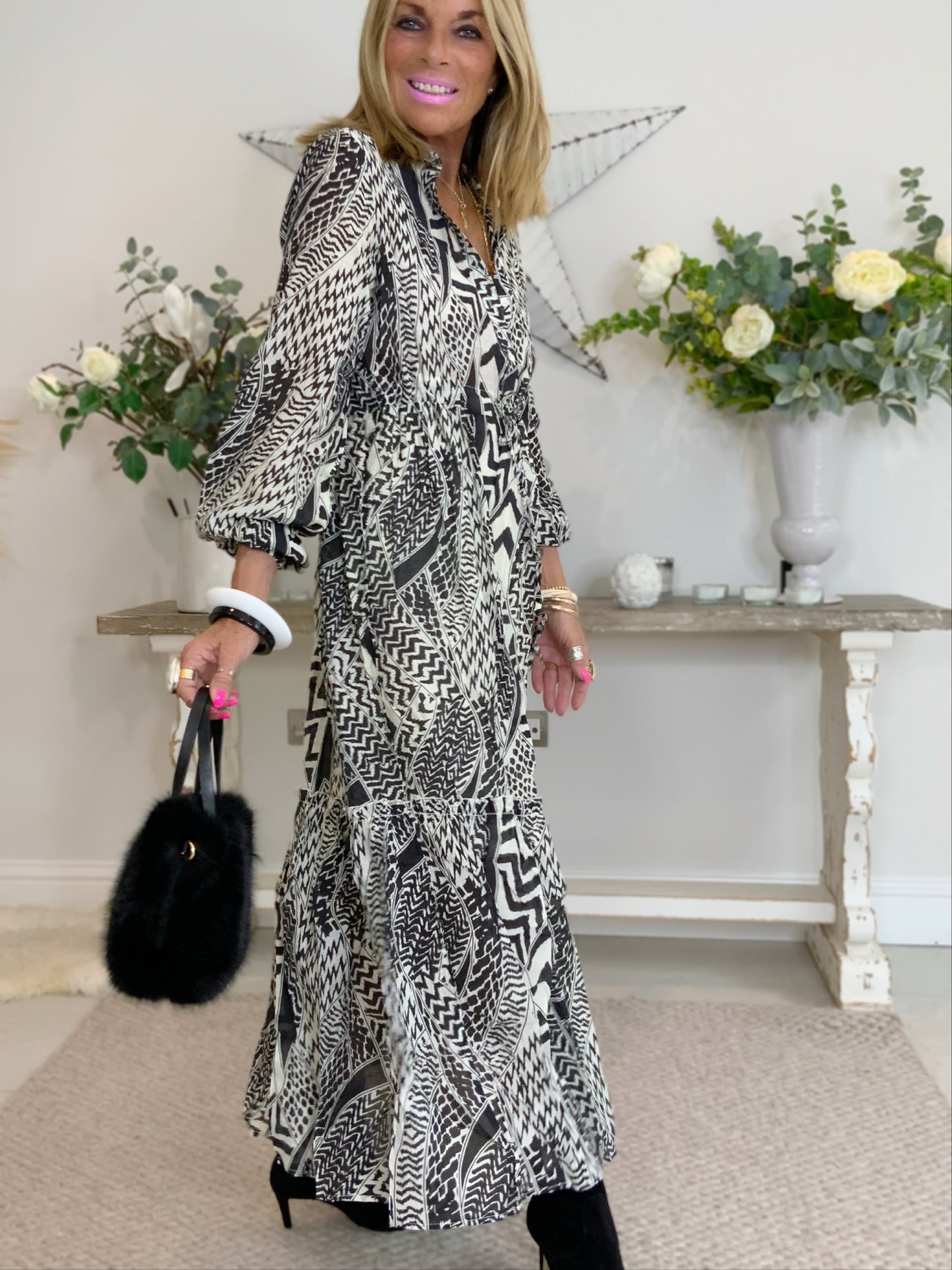 Audrey Print Maxi Dress