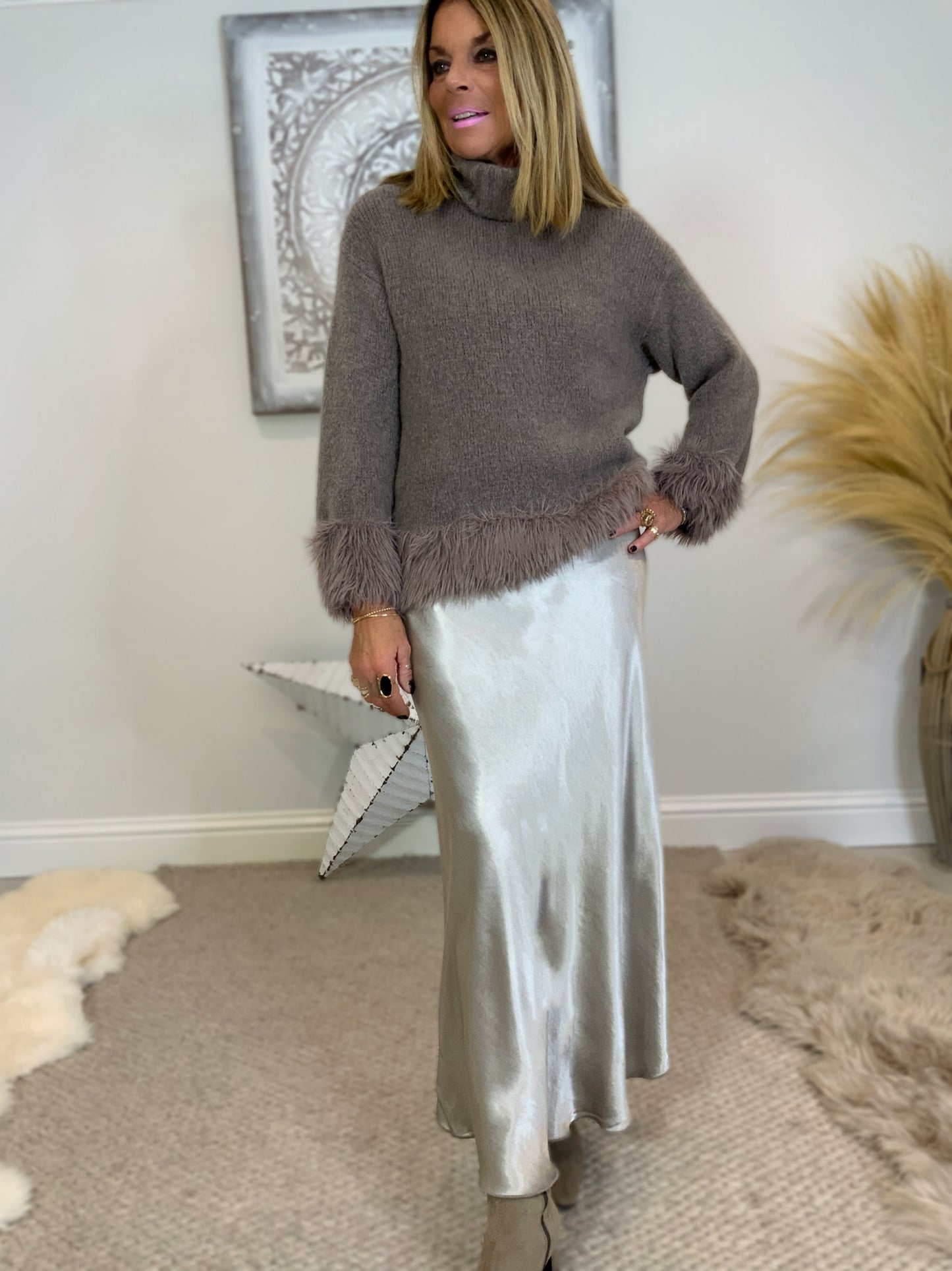 Olivia Satin Slip Skirt