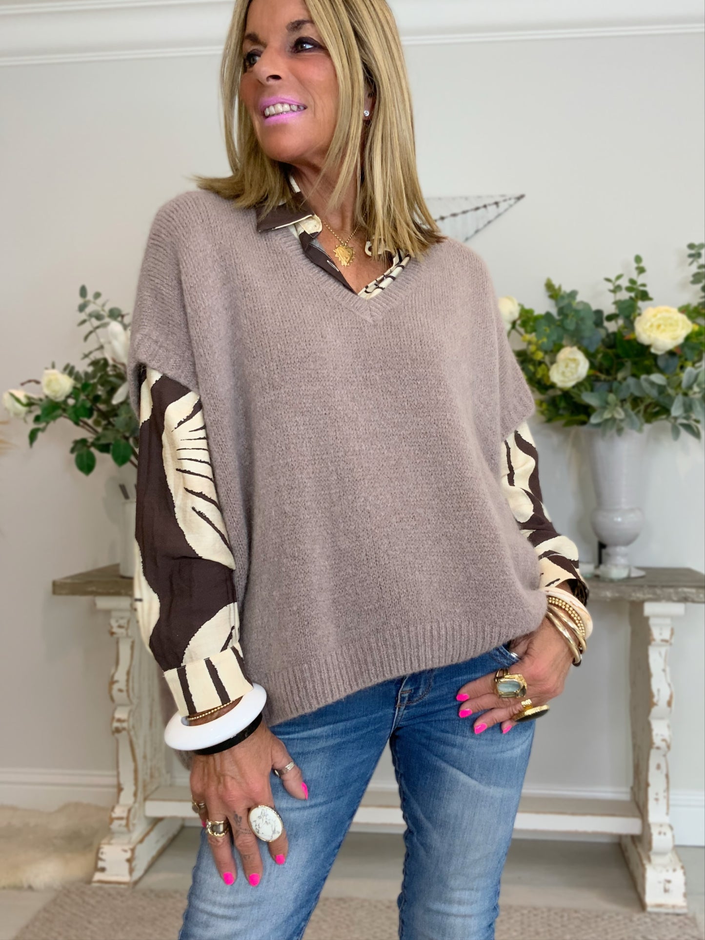 Mohair Blend Knit Tank