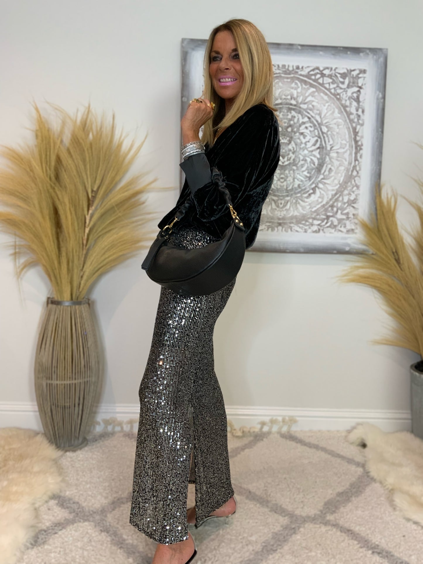 Sequin Maxi Skirt