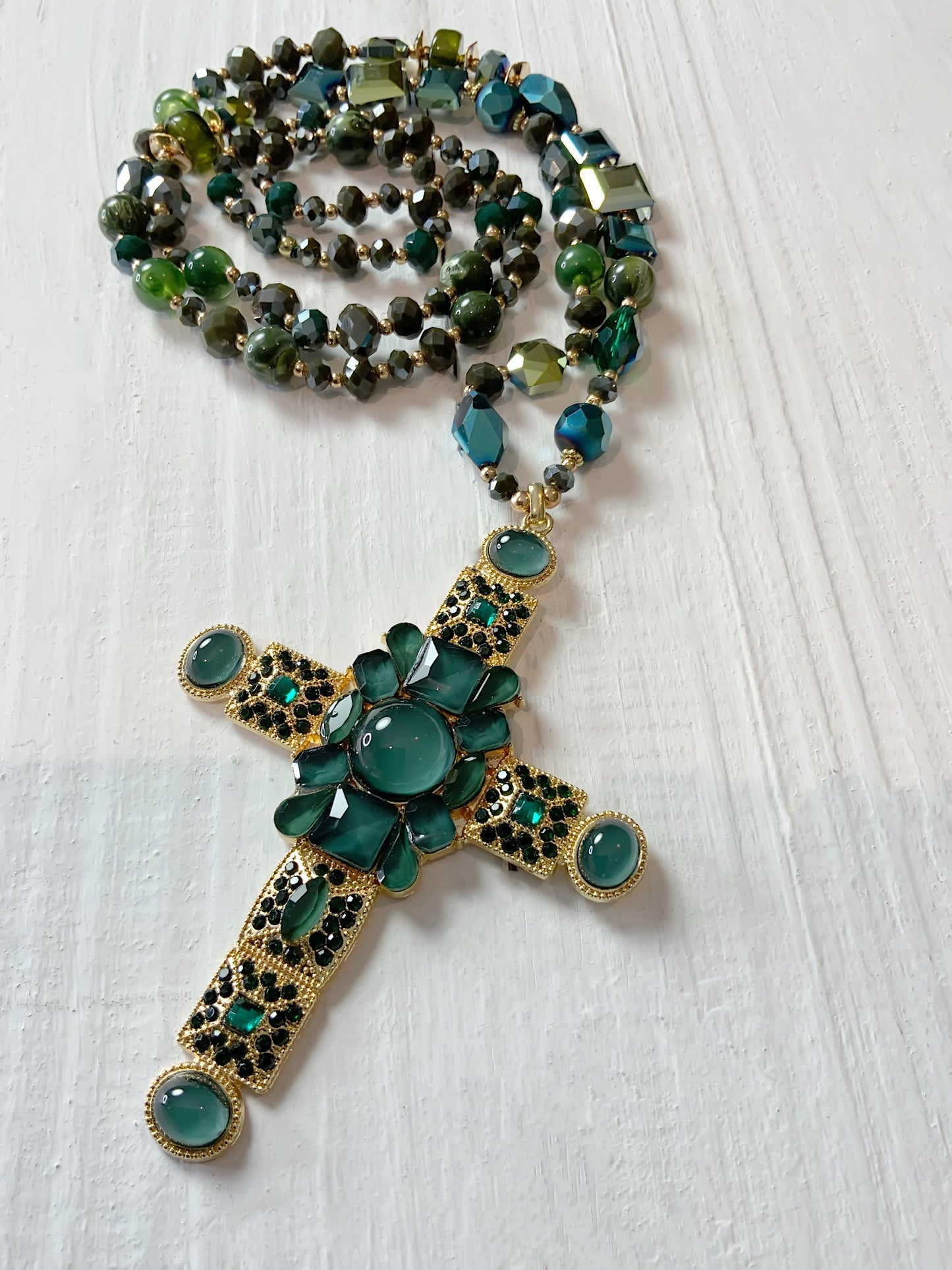Beaded Cross Necklace