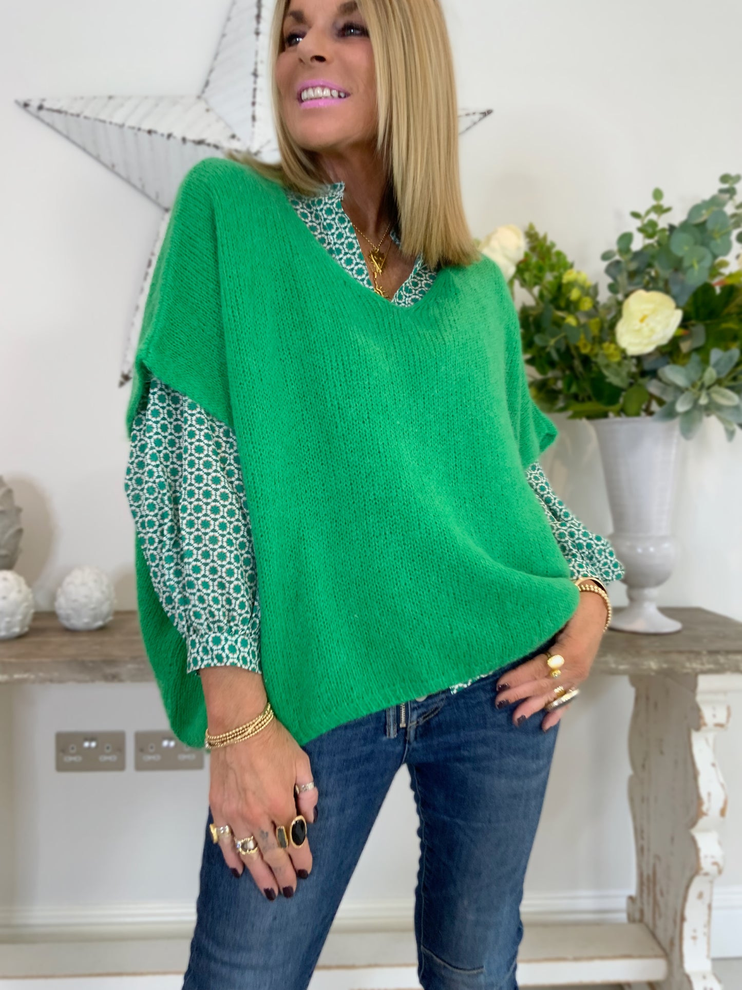 Mohair V-Neck Tank-Top