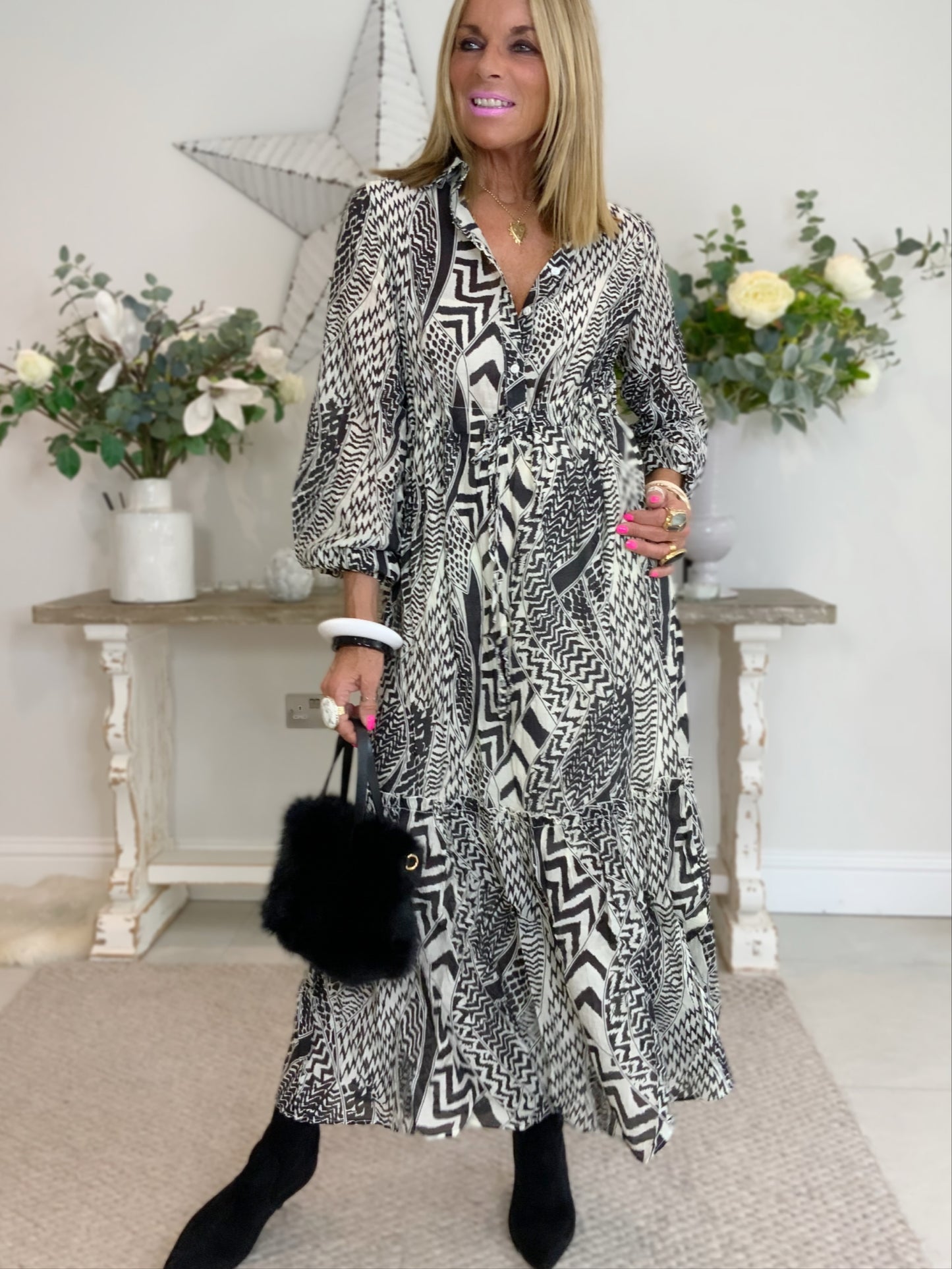 Audrey Print Maxi Dress