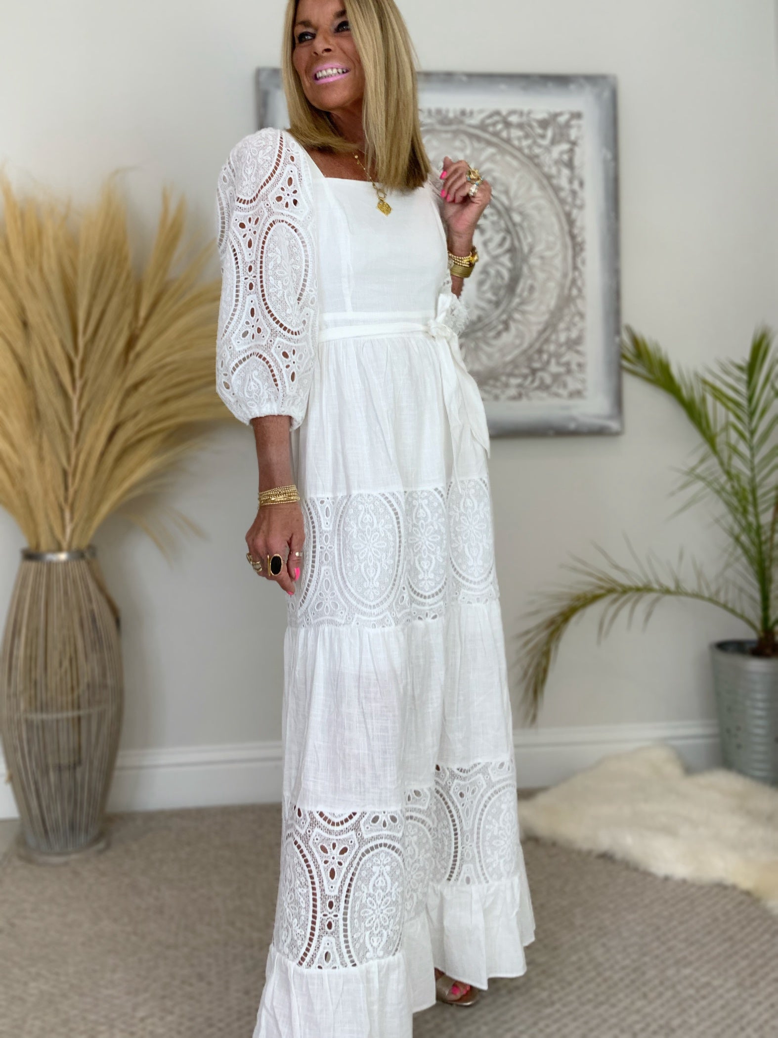 loft white maxi dress White Midi & Maxi Dresses