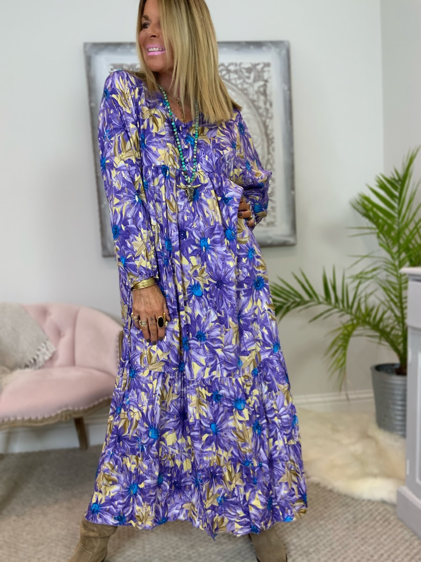 Erin Maxi Print Dress