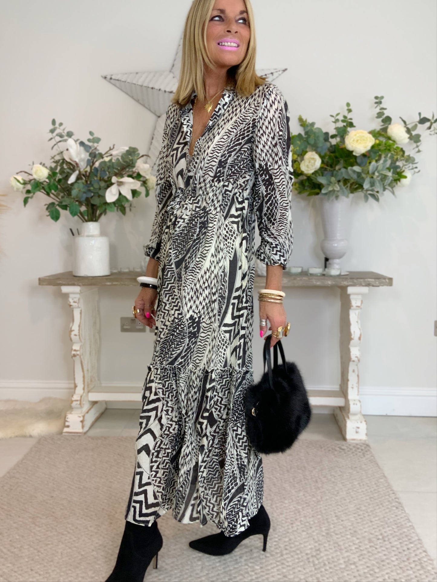 Audrey Print Maxi Dress