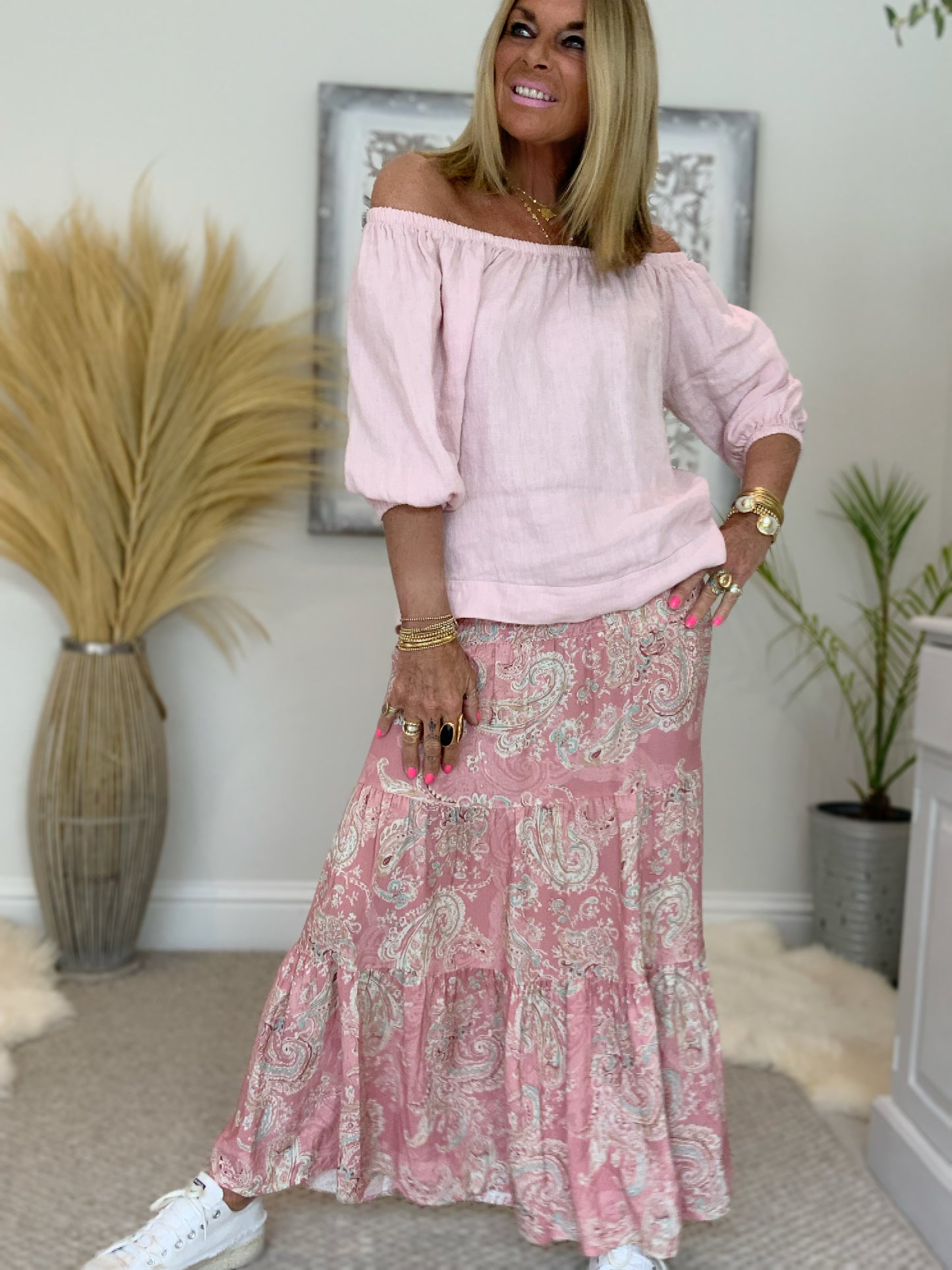 Priscilla Paisley Print Maxi Skirt