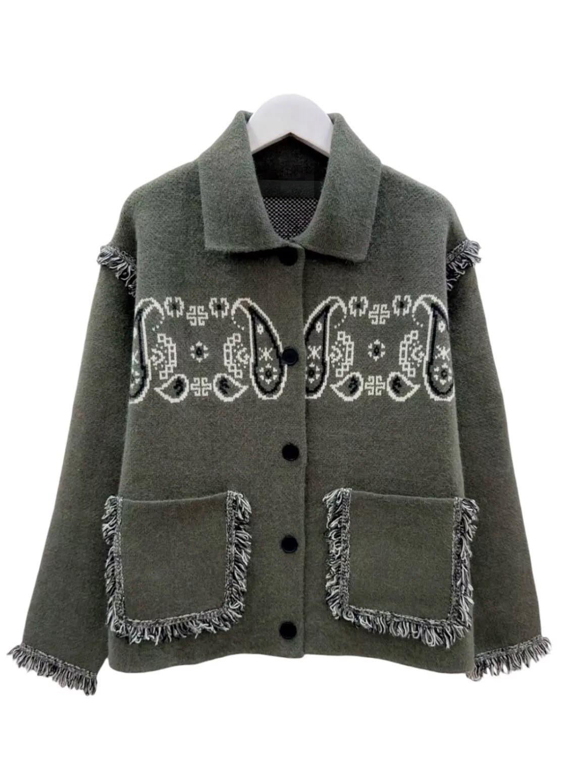 Star Wool Blend Jacket Khaki