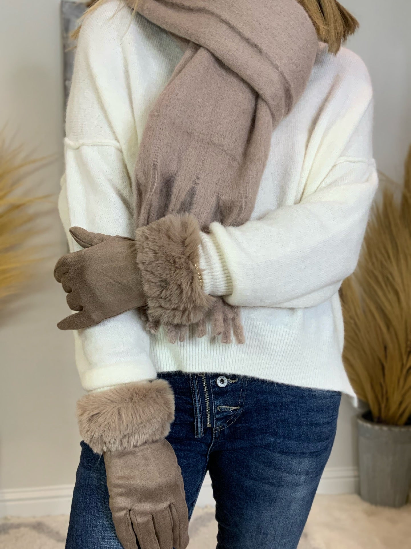 Fur Trim Gloves