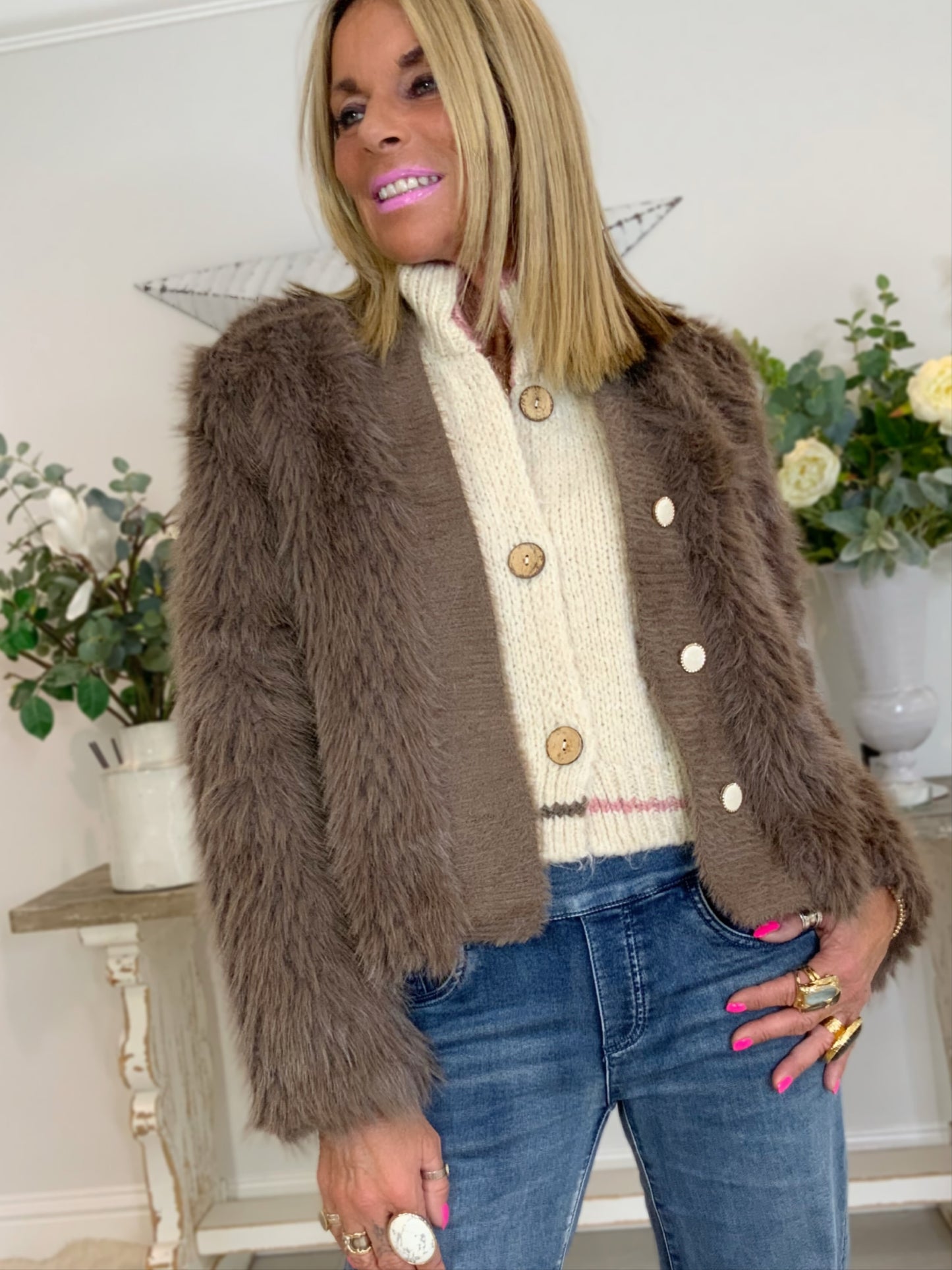 Faux Fur Cardi-Jacket