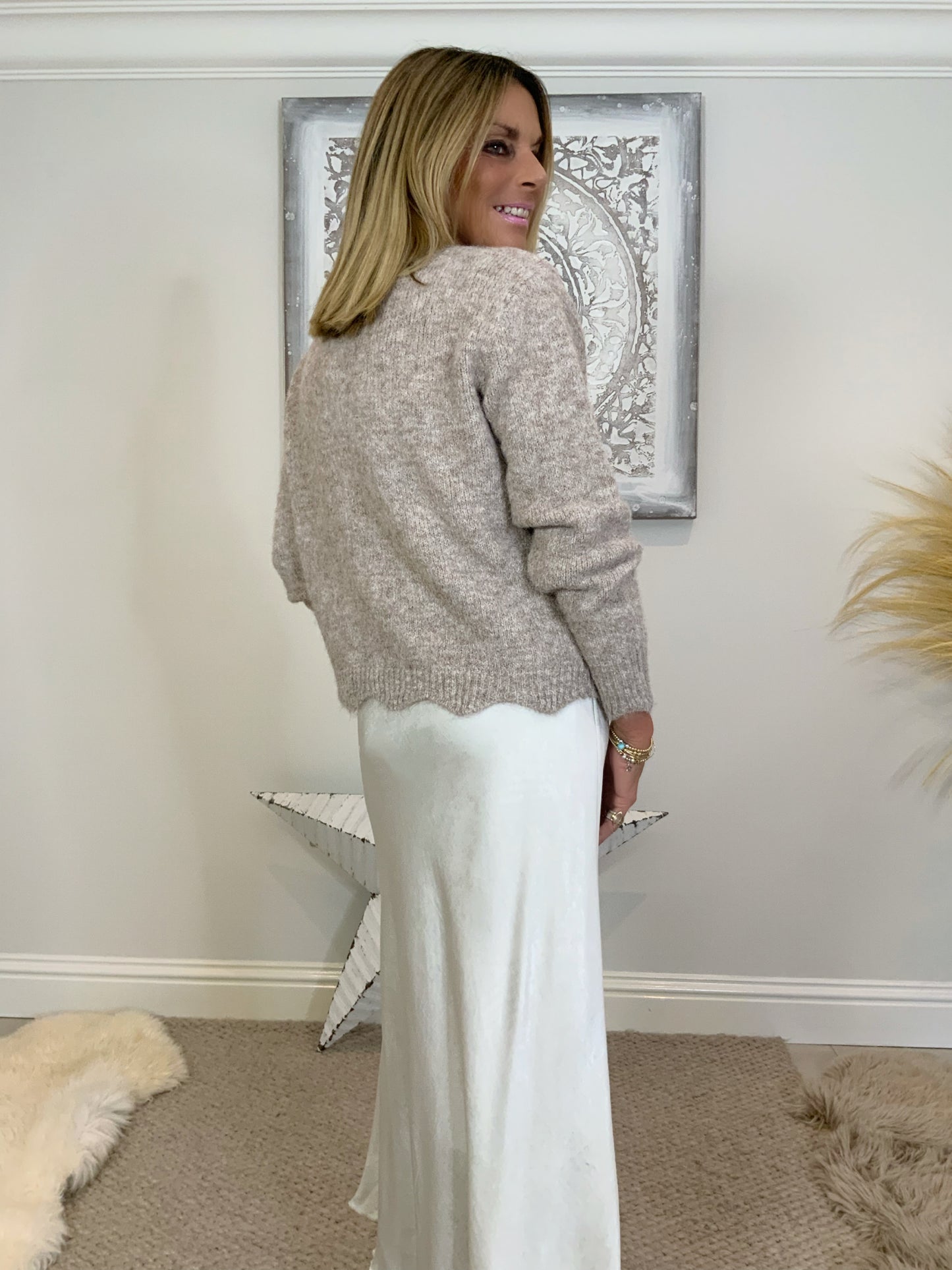 Diamante Button Cardigan
