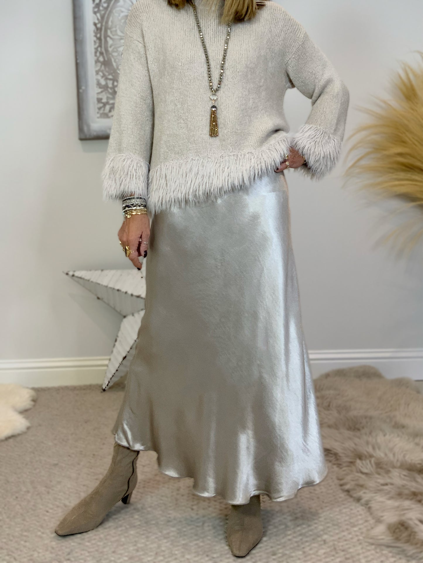 Olivia Satin Slip Skirt