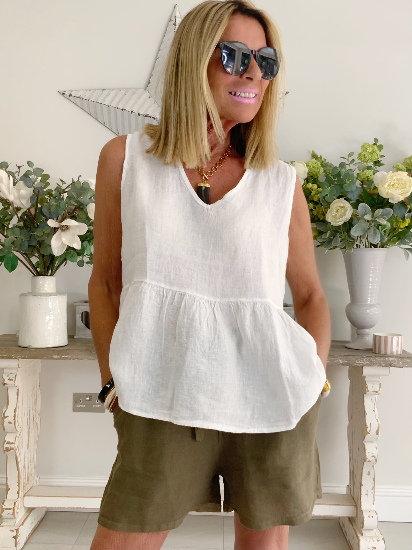 Linen Tie Shorts
