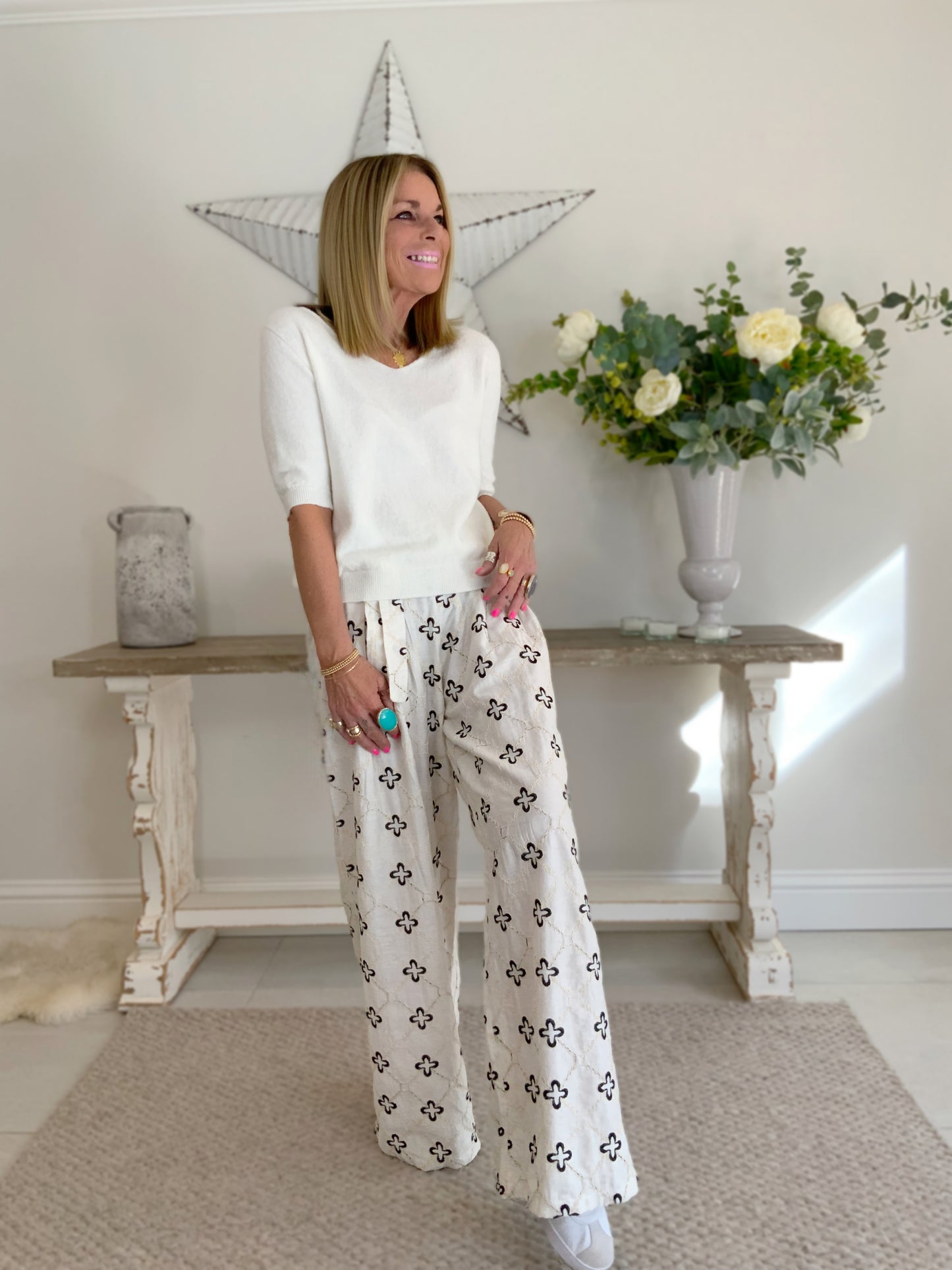 Marcia Alpaca Short-Sleeve Jumper