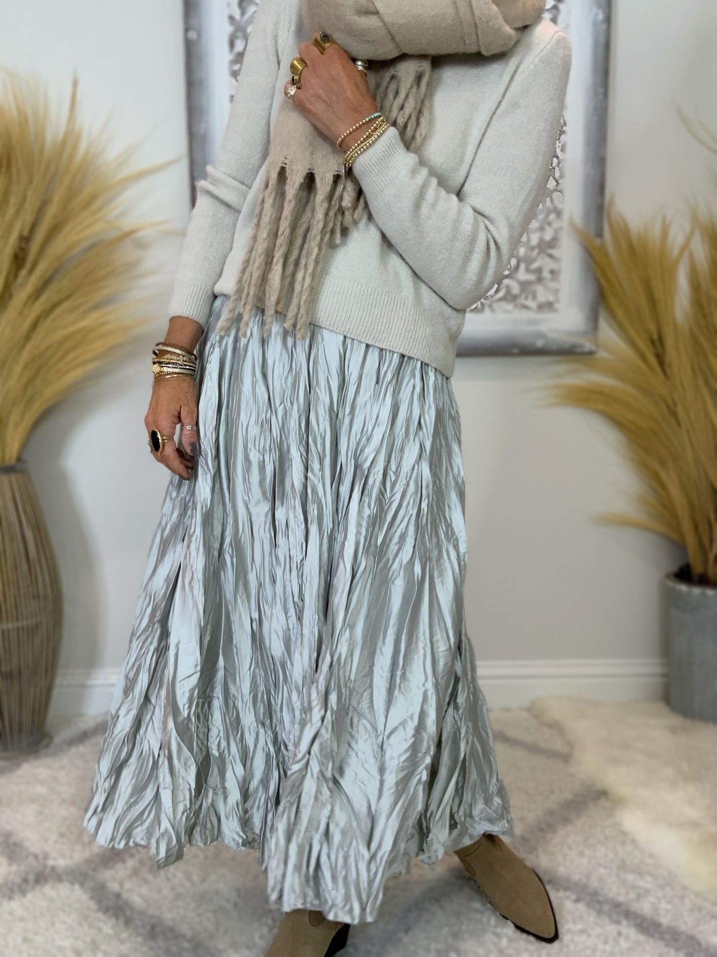 Zoe Crinkle Maxi Skirt