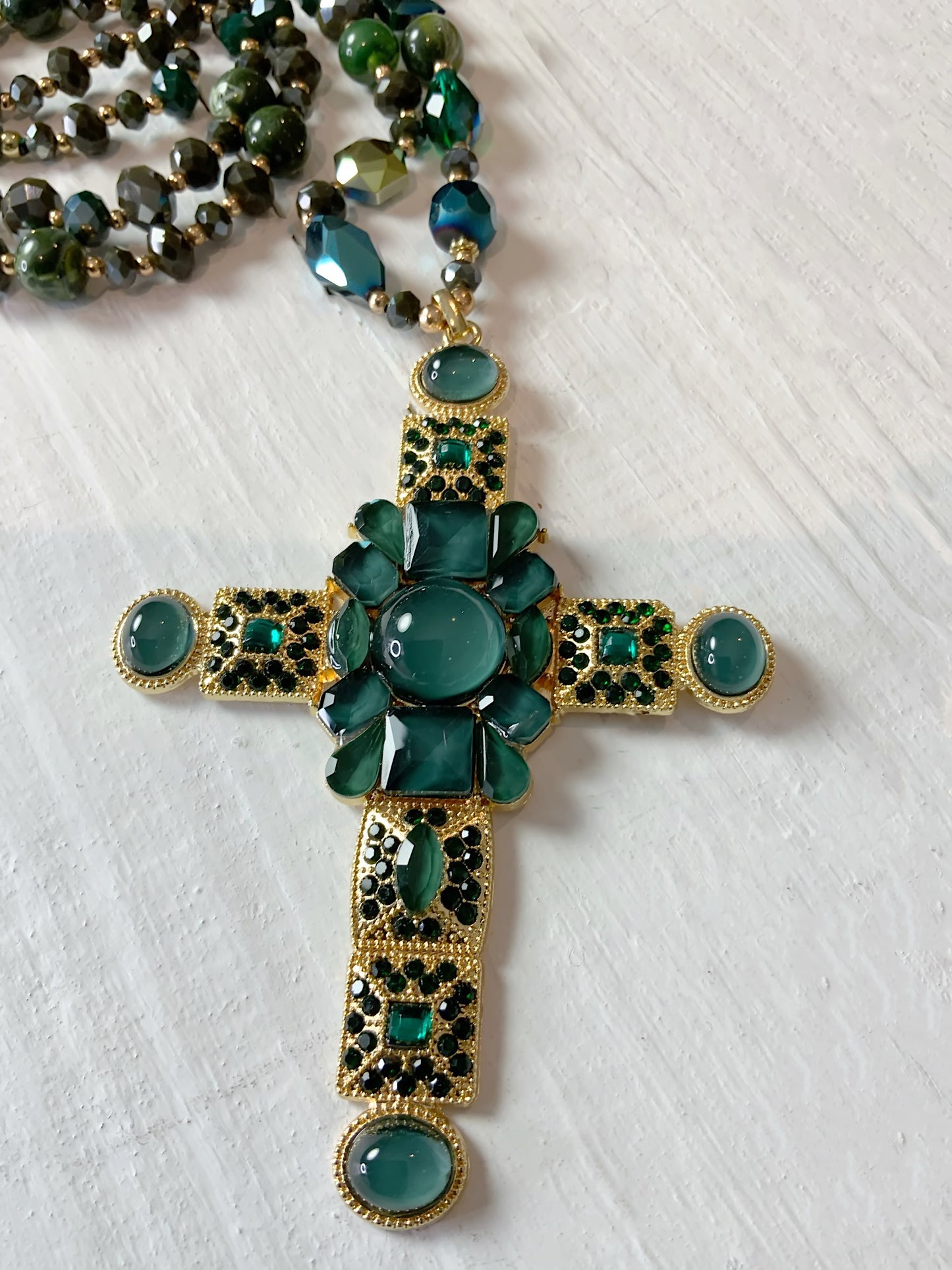 Beaded Cross Necklace