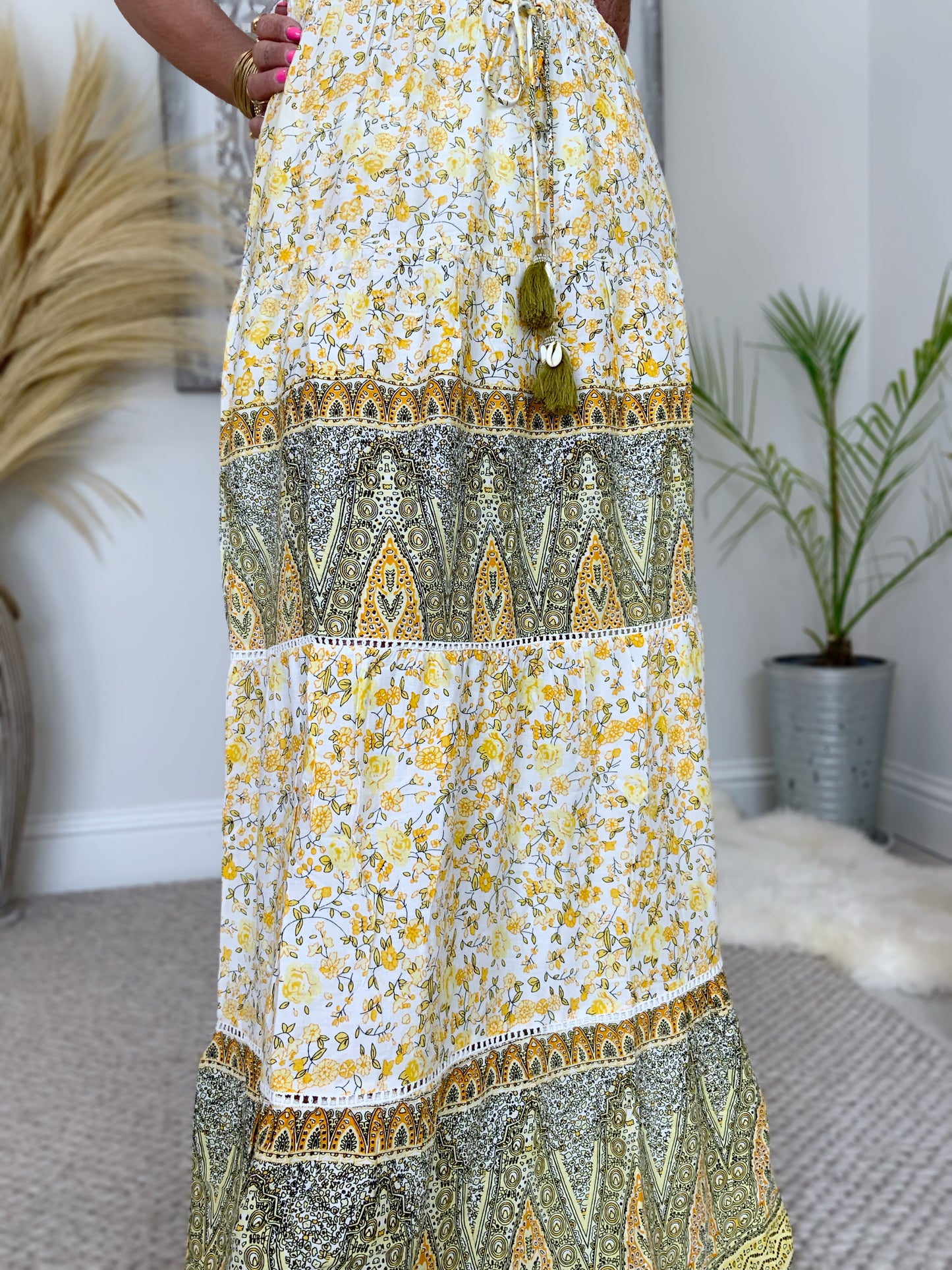Bandeau Floral Maxi Dress