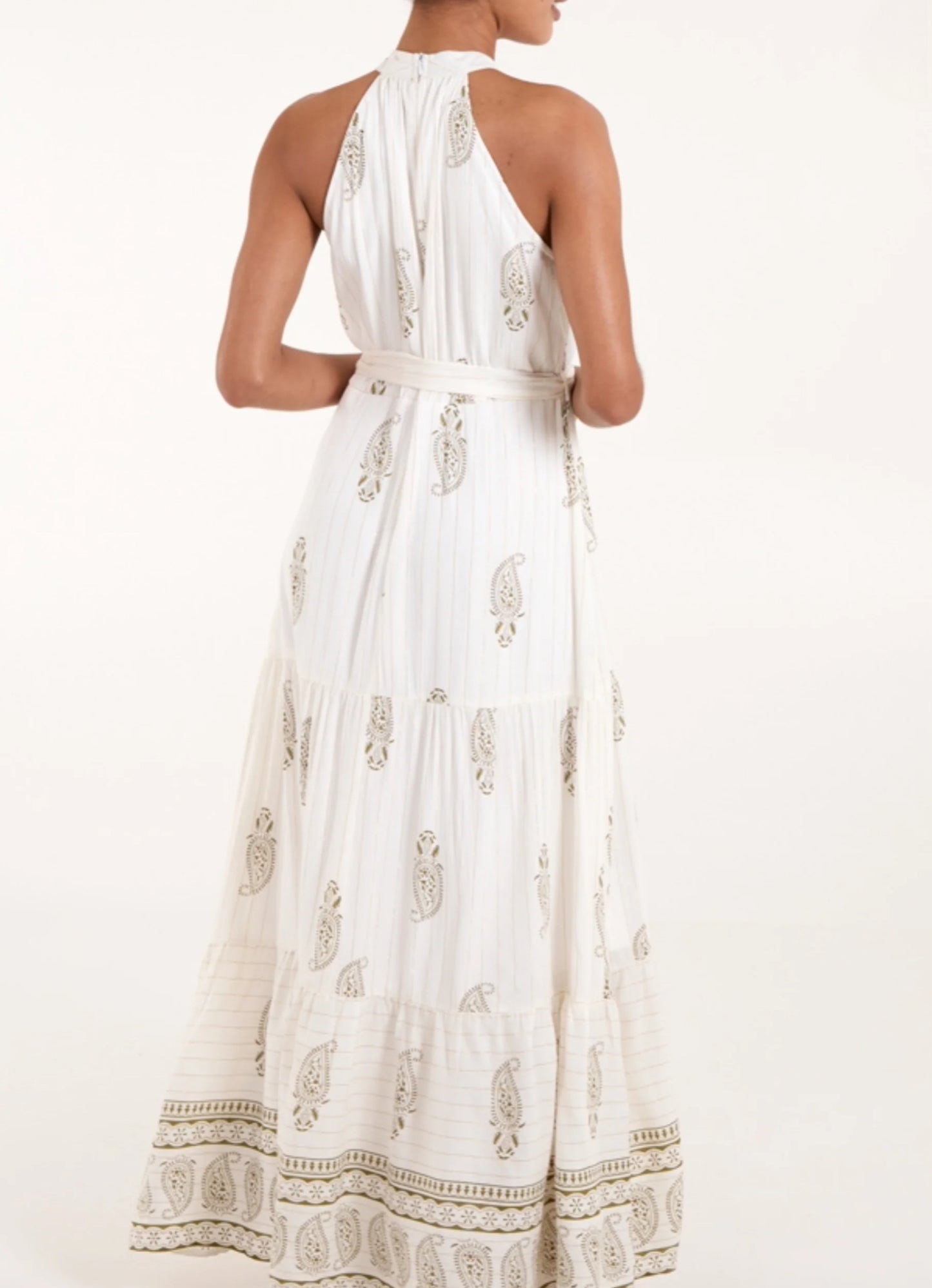 Anaya Halter Neck Paisley Maxi Dresss
