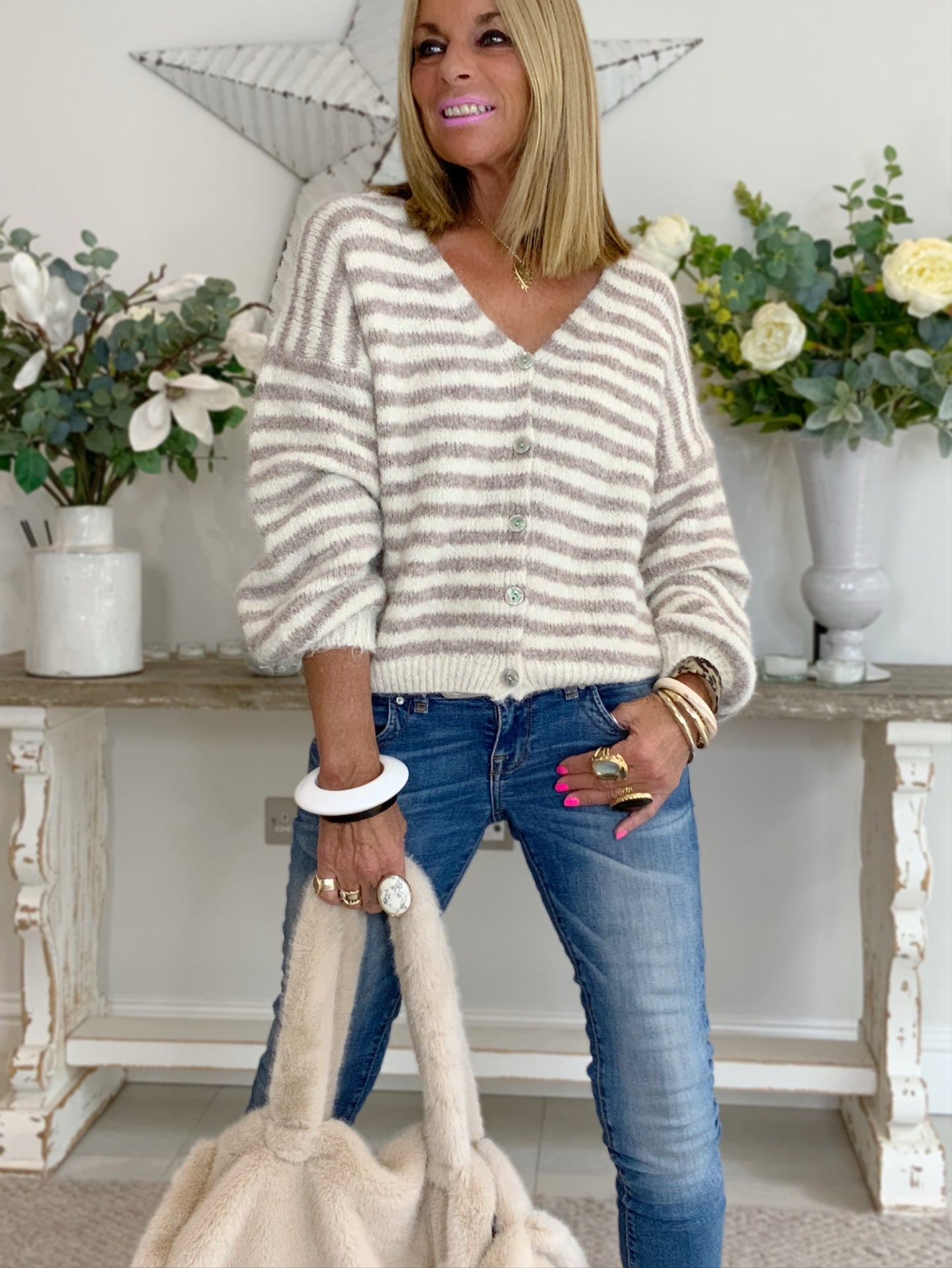 Polly Stripe Cardigan