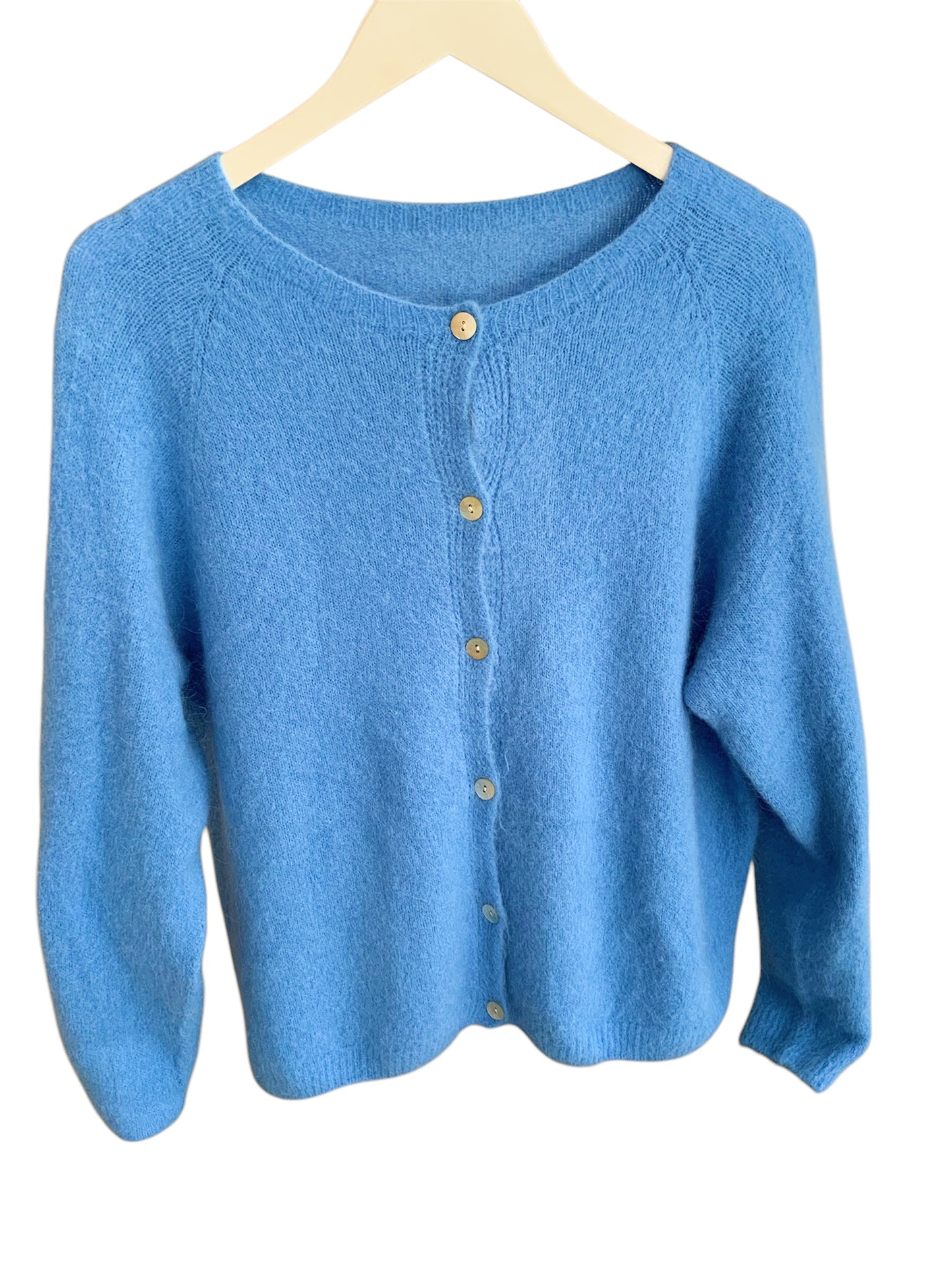 Alpaca Crew-Neck Cardigan