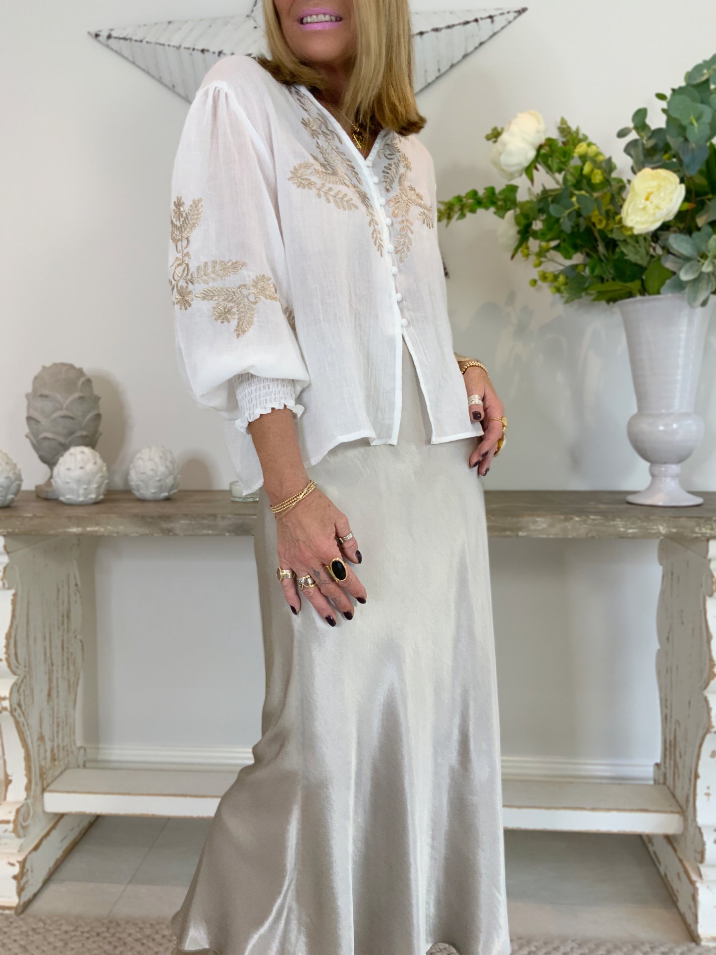 Olivia Satin Slip Skirt
