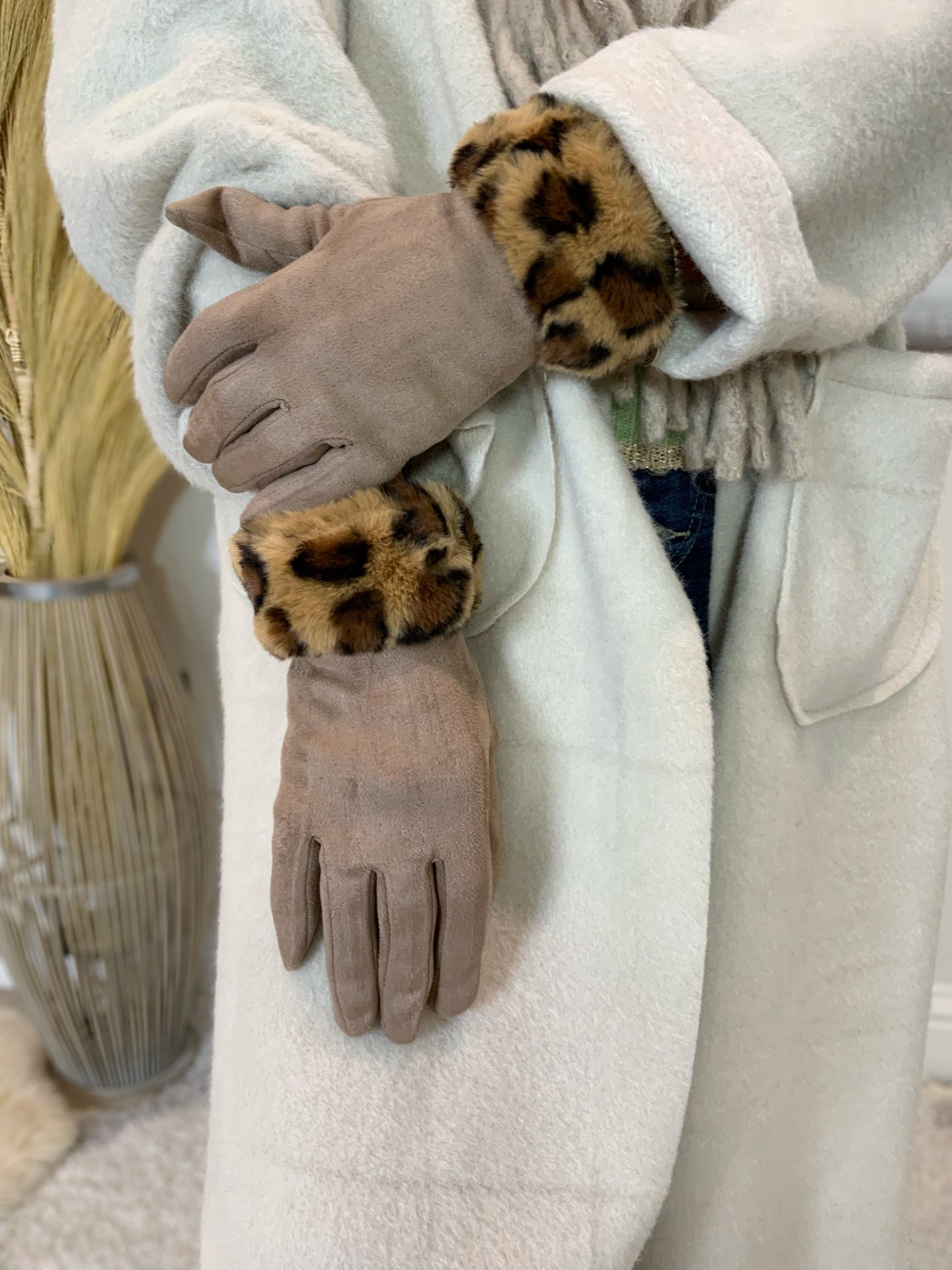 Fur Trim Gloves