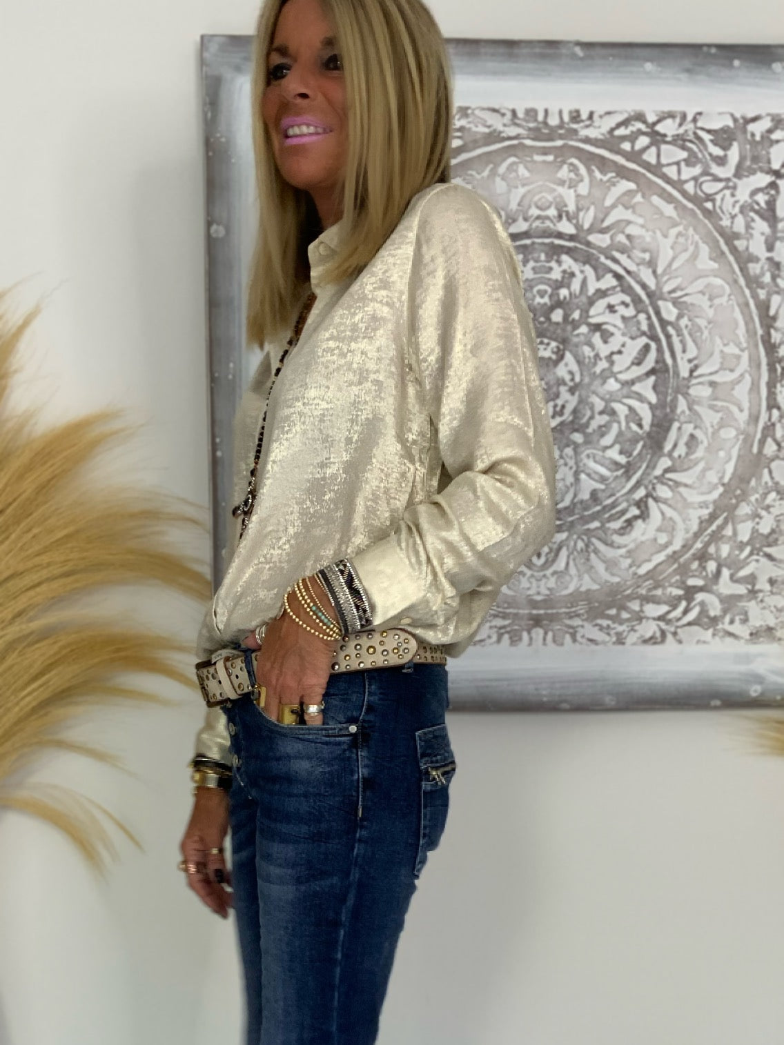 Metallic Gold Shirt