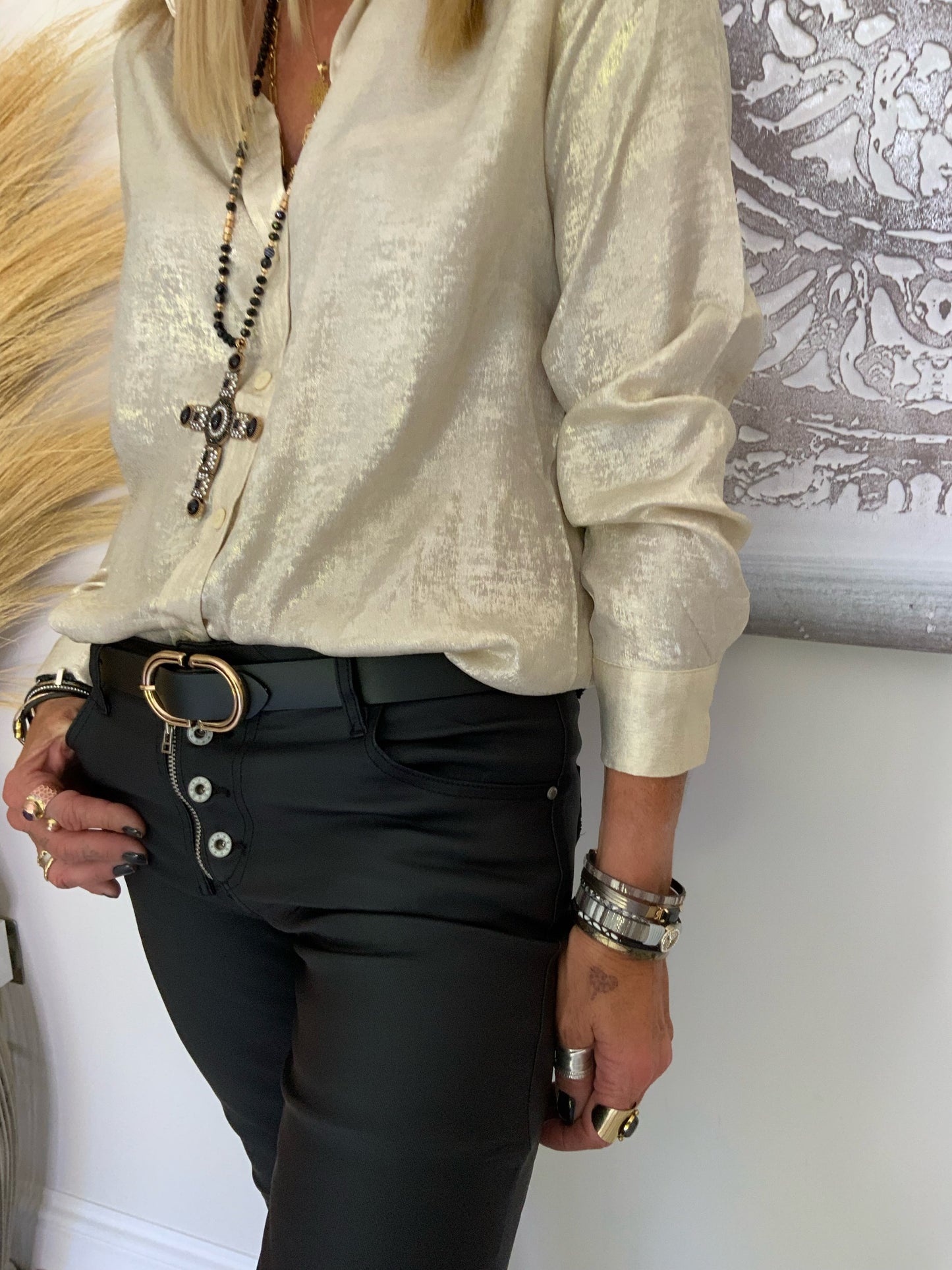 Metallic Gold Shirt
