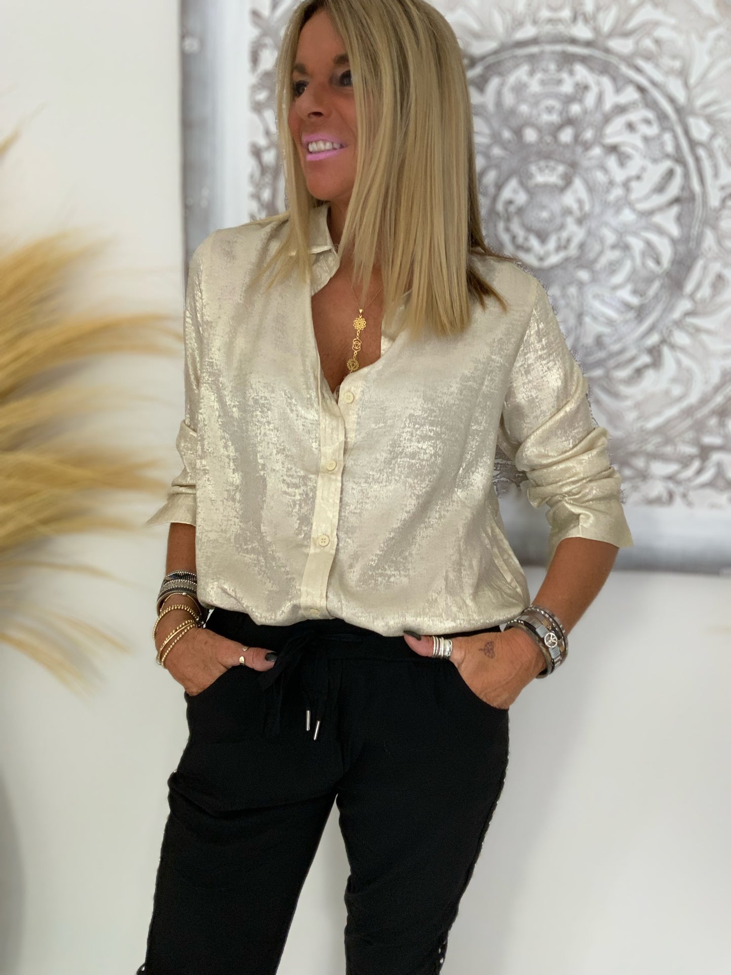 Metallic Gold Shirt
