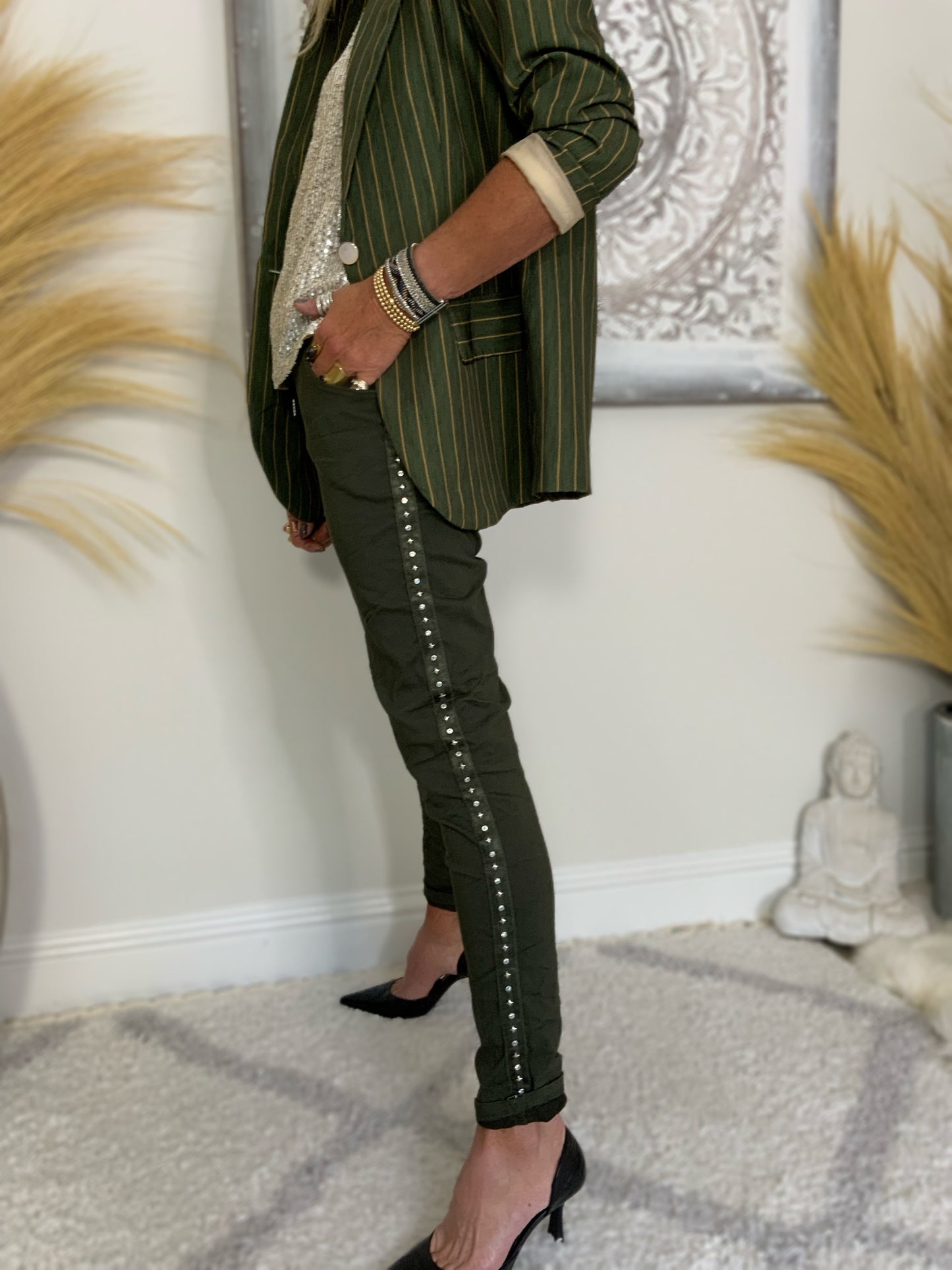 Pull-on Star Strip Trouser