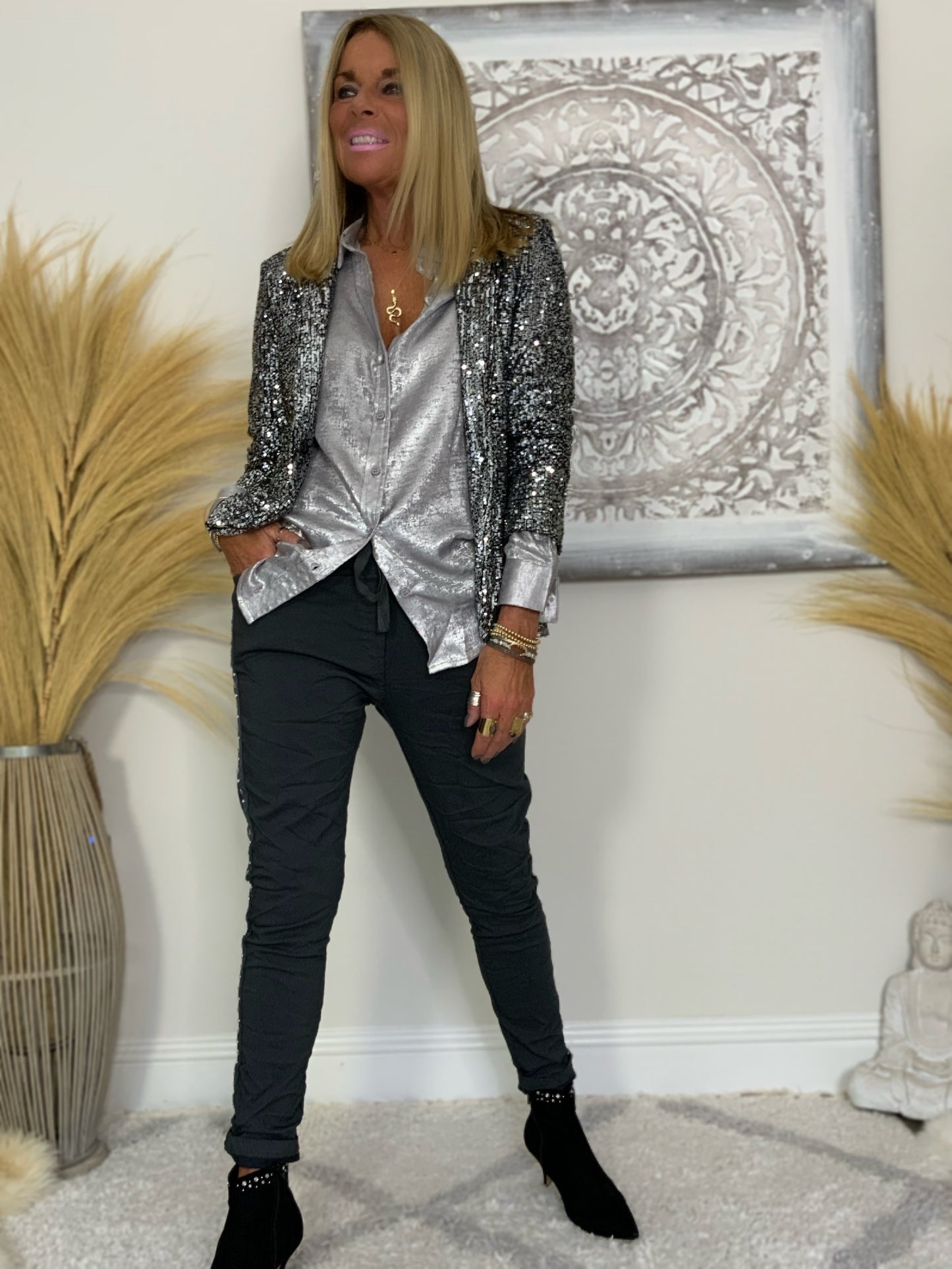 Pull-on Star Strip Trouser