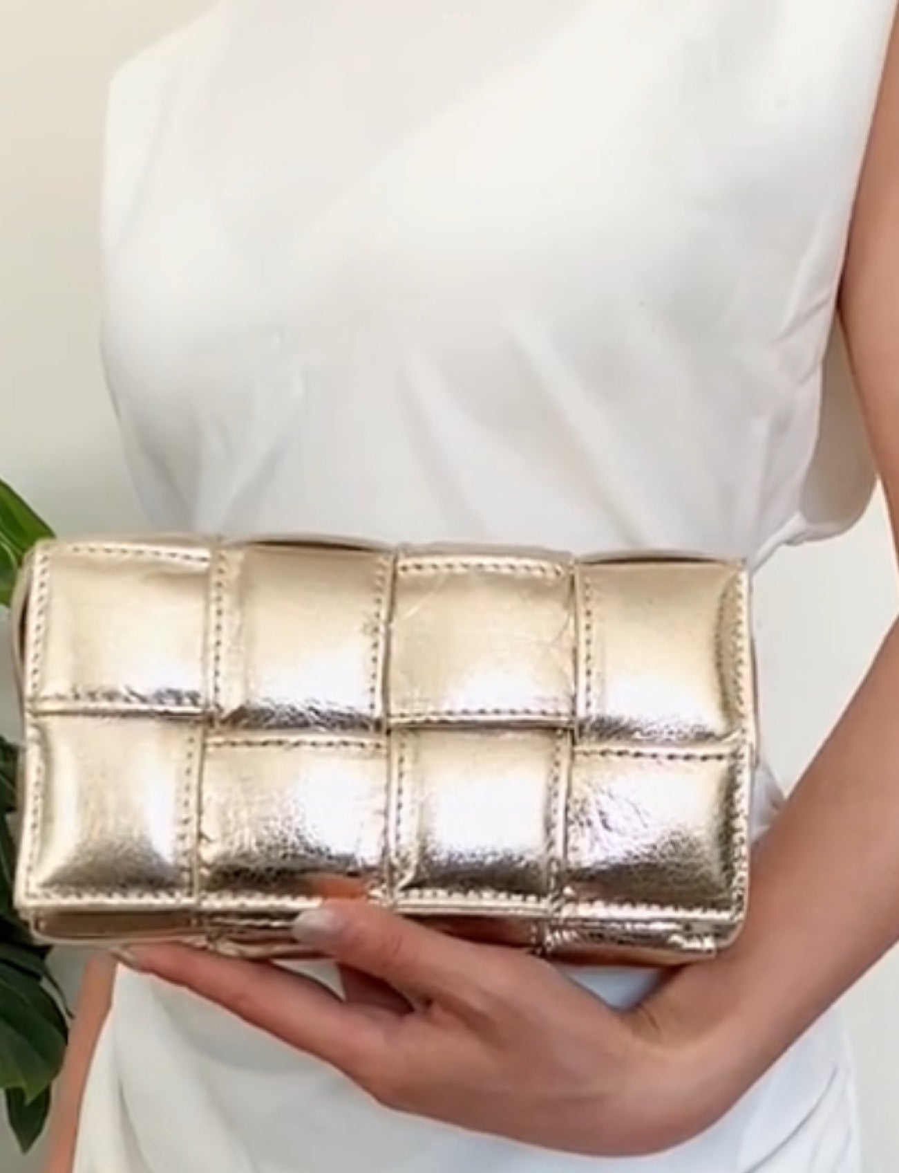 Lulu Silver Leather Bag