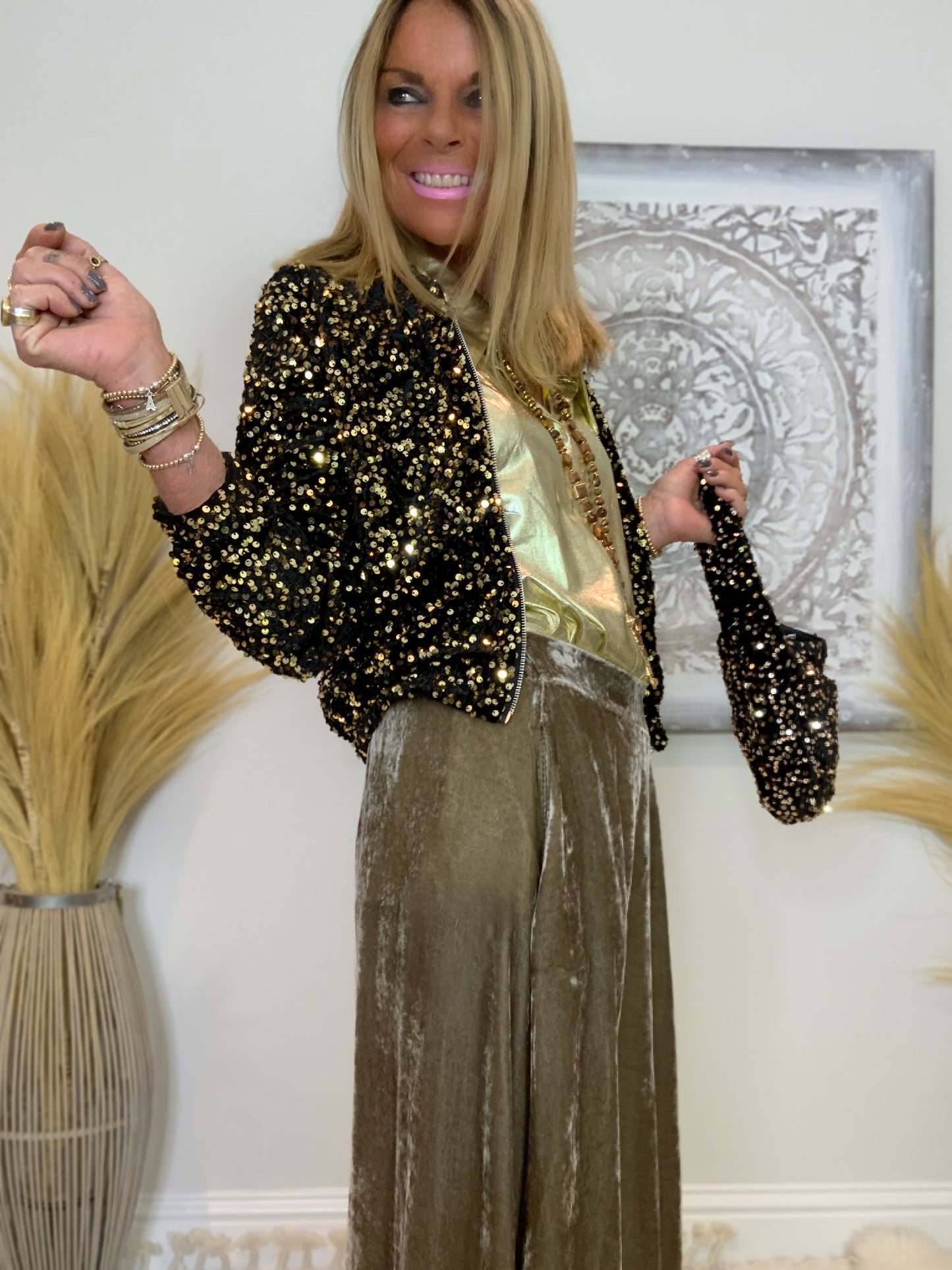 Viva Sequin Pouch Bag