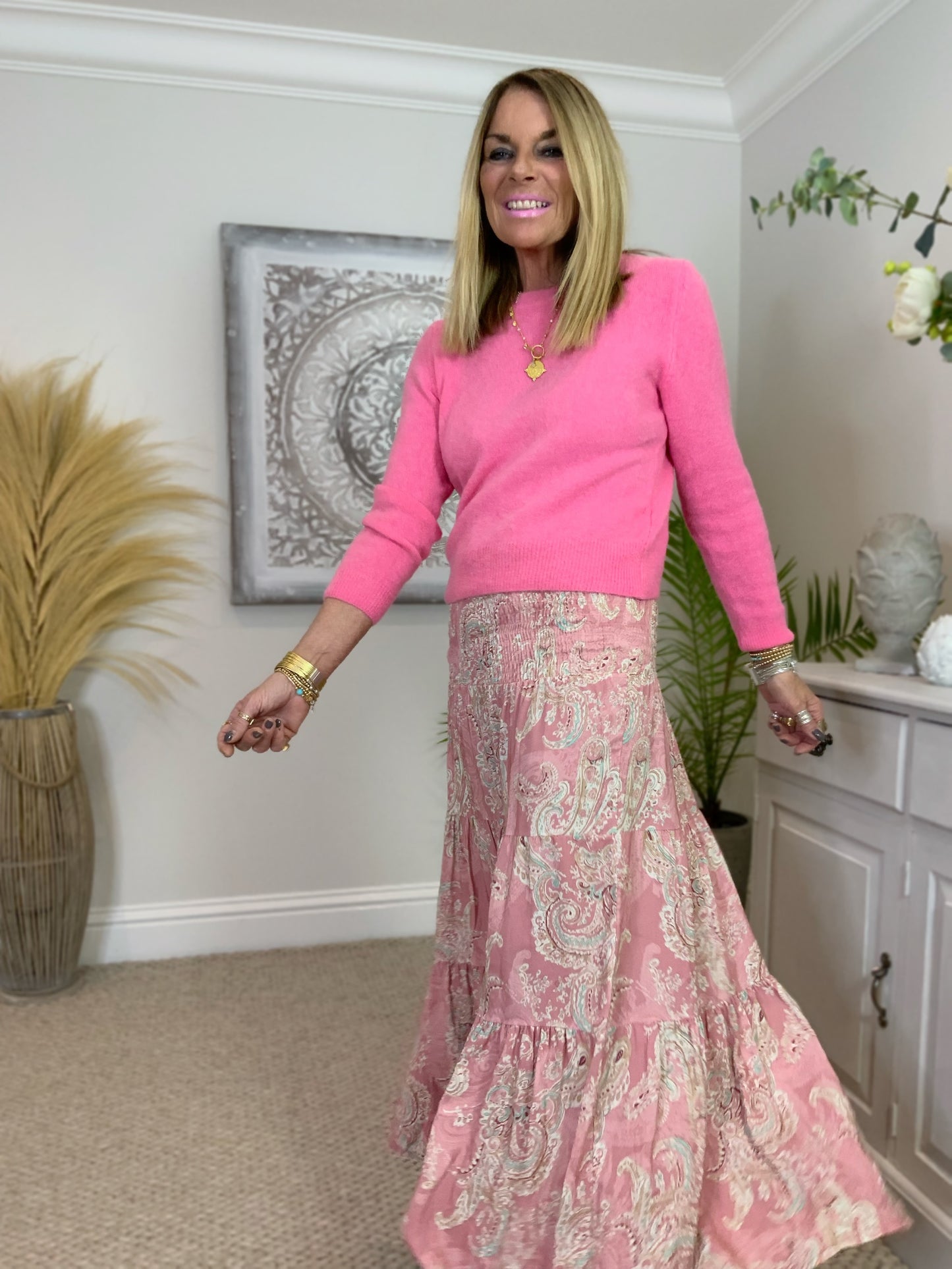 Priscilla Paisley Print Maxi Skirt