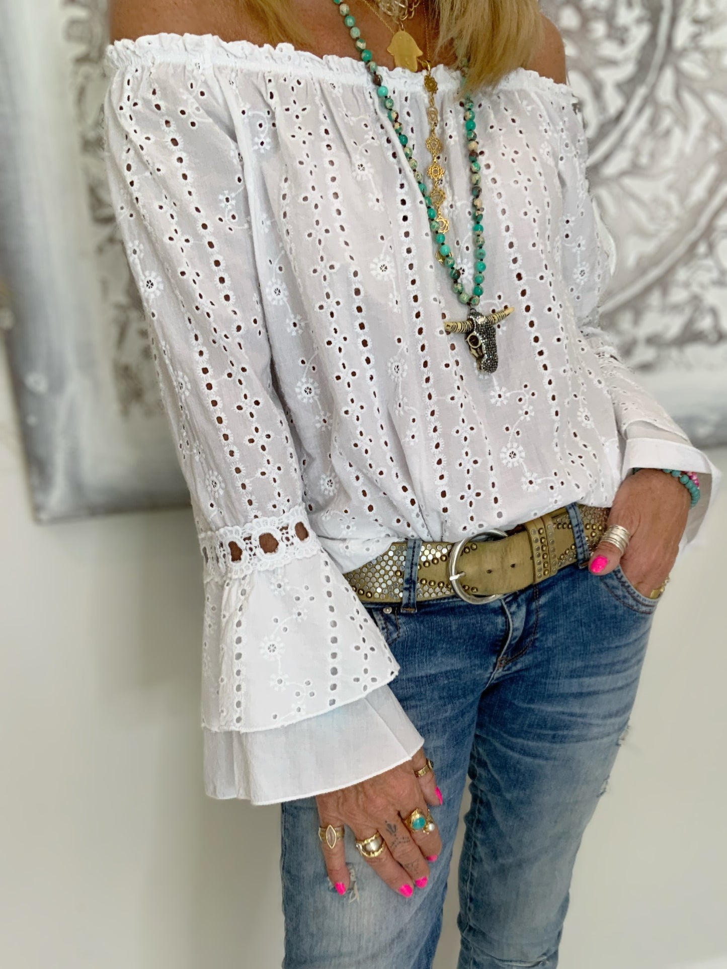 Lydia Broderie Top