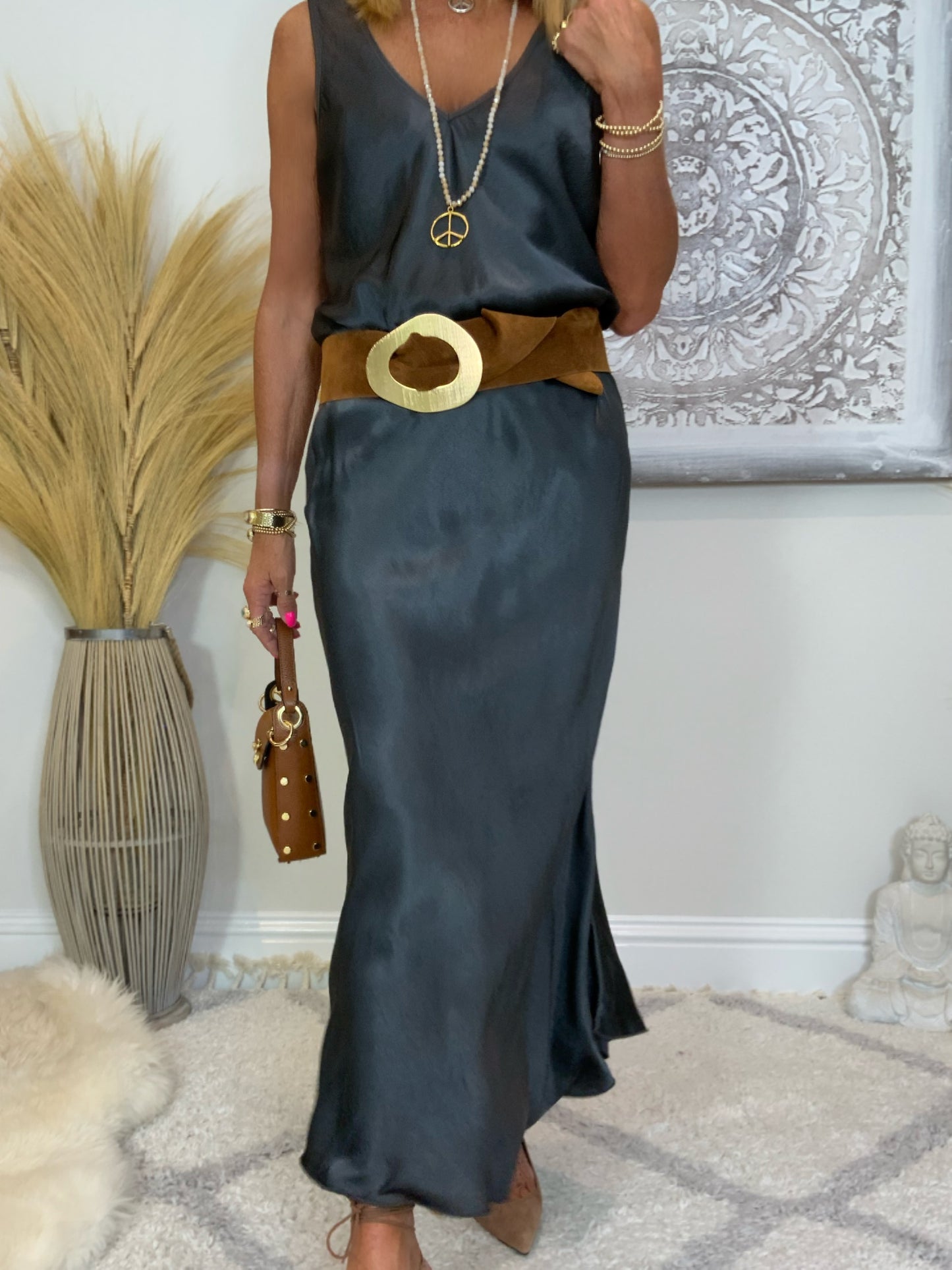 Olivia Silk Maxi Skirt
