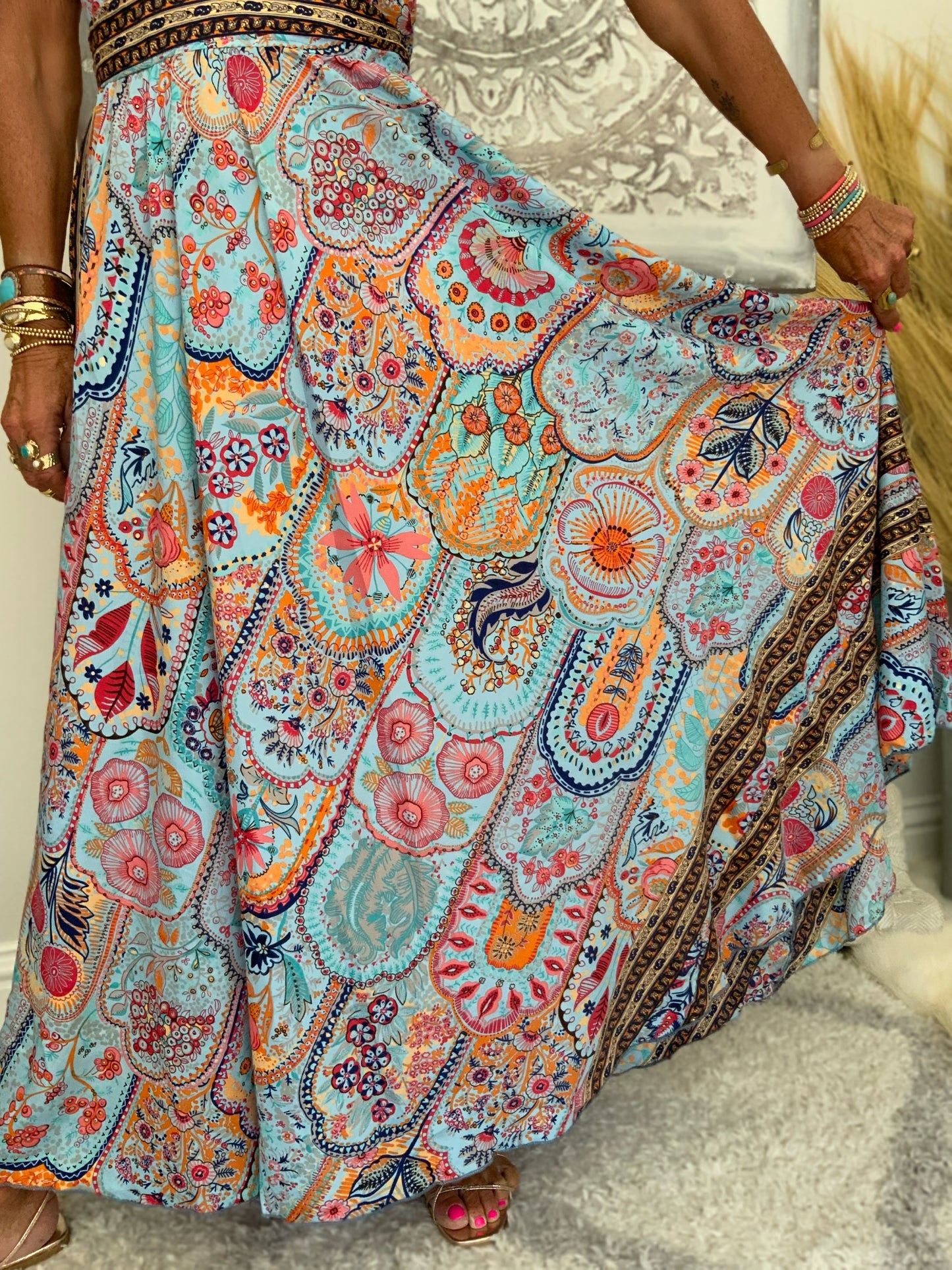 Zuri Print Halter-Neck Maxi